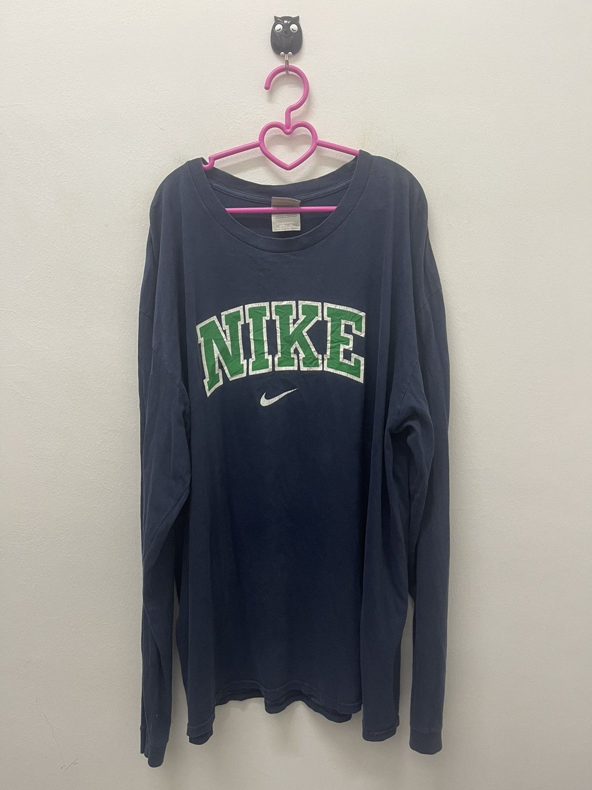 image of Nike Swoosh Center Logo in Blue Black, Men's (Size 2XL)