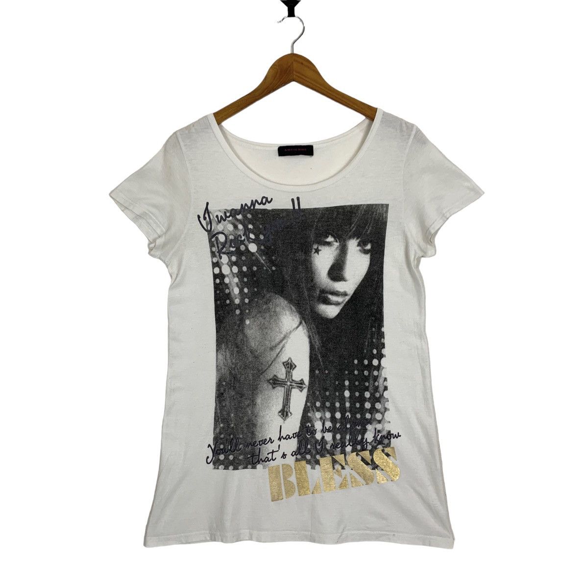 Vintage Vintage Ancienne Bless Tattoos Women’s Tshirt Size S / US 4 / IT 40 - 2 Thumbnail