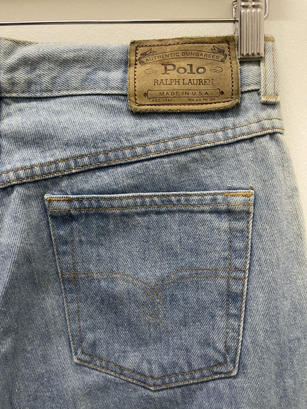 Polo Ralph Lauren Rare Vintage POLO RALPH LAUREN Made In USA Denim Jeans Size US 29 - 3 Thumbnail