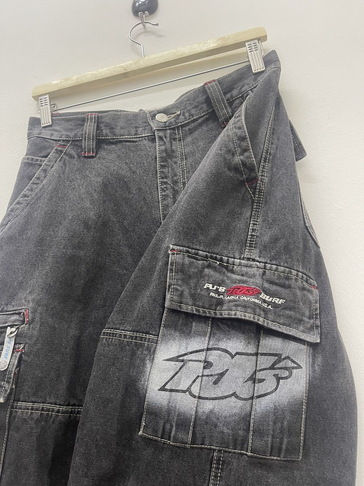 Japanese Brand Rare Vintage PJ’S SURF Baggy Cargo Denim Pant Size US 29 - 3 Thumbnail