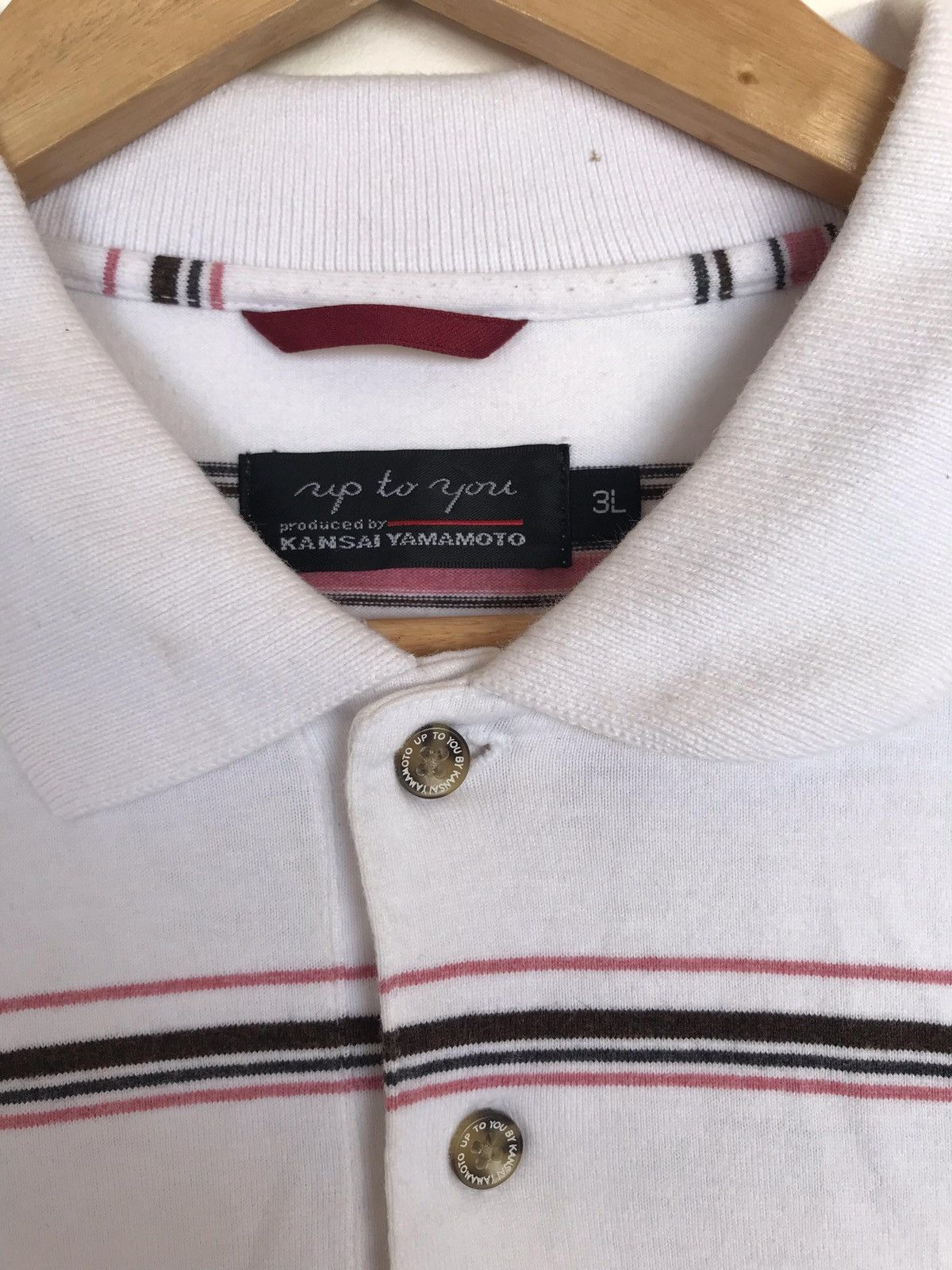 Kansai Yamamoto Vintage kansai yamamoto striped polo tshirt XL Size Size US XL / EU 56 / 4 - 3 Thumbnail