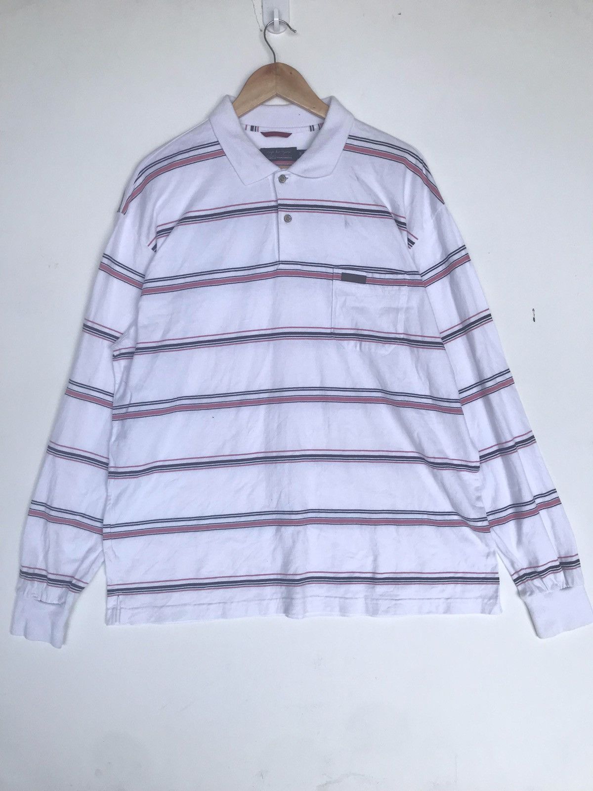 Kansai Yamamoto Vintage kansai yamamoto striped polo tshirt XL Size Size US XL / EU 56 / 4 - 1 Thumbnail