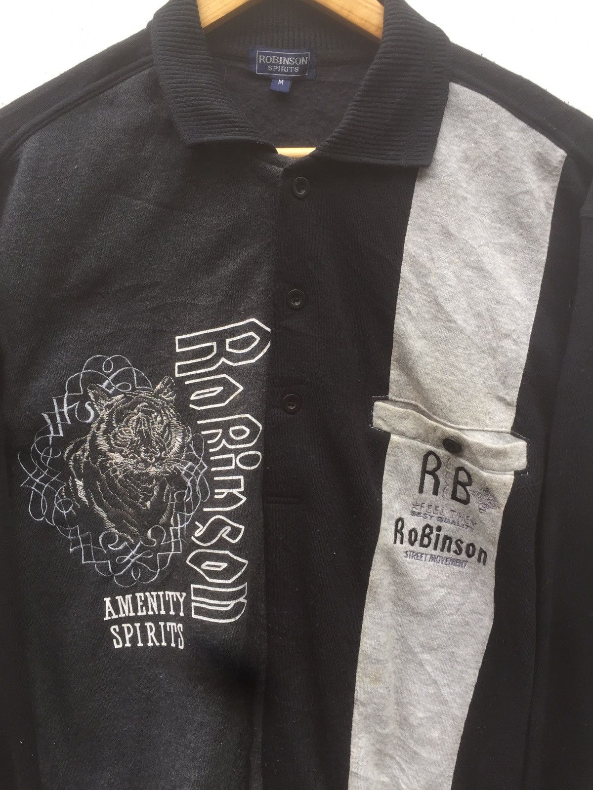 Japanese Brand Rare Vintage Embroidered Robinson half button Size US S / EU 44-46 / 1 - 3 Thumbnail