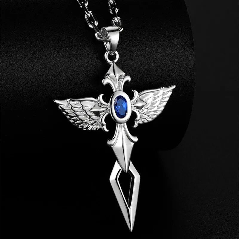 Vintage Angel Small Cross Sword Pendant Necklace Size ONE SIZE - 1 Thumbnail