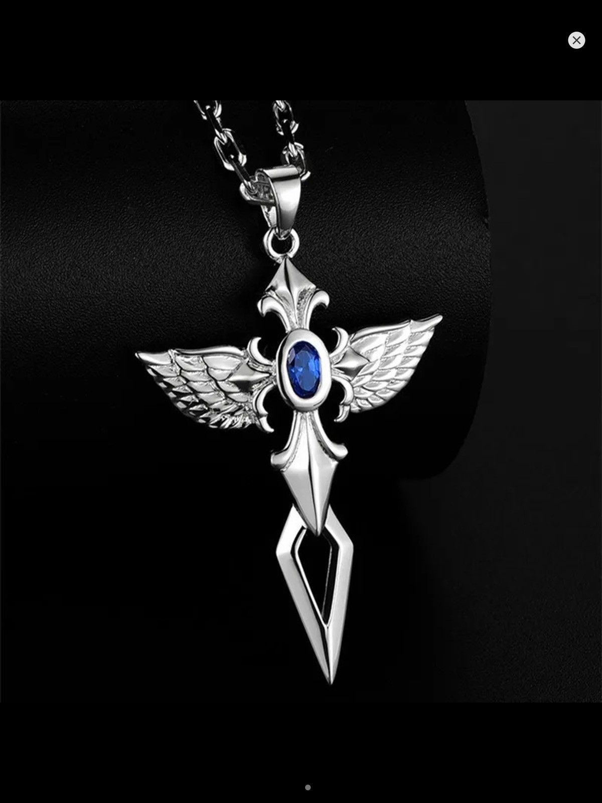 Vintage Angel Small Cross Sword Pendant Necklace Size ONE SIZE - 5 Thumbnail