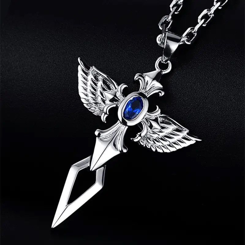 Vintage Angel Small Cross Sword Pendant Necklace Size ONE SIZE - 2 Thumbnail
