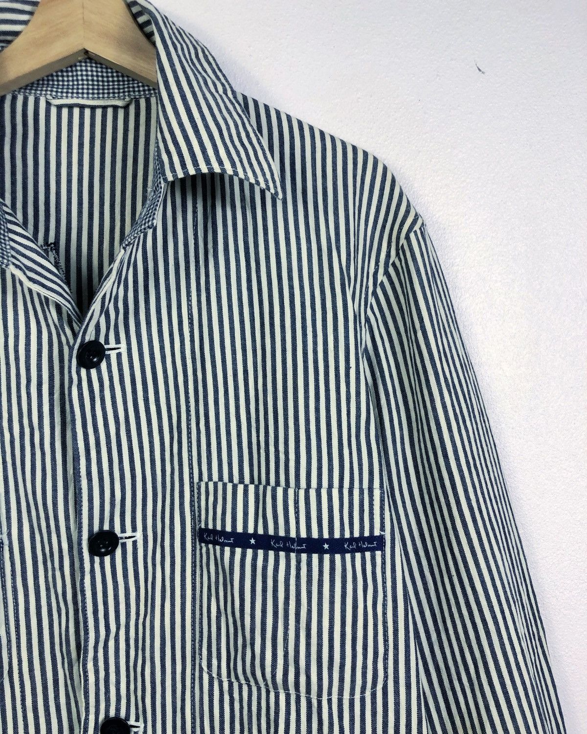 Karl Helmut Rare Vintage Karl Helmut Stripes Embroidered Light Jacket Size US L / EU 52-54 / 3 - 4 Thumbnail