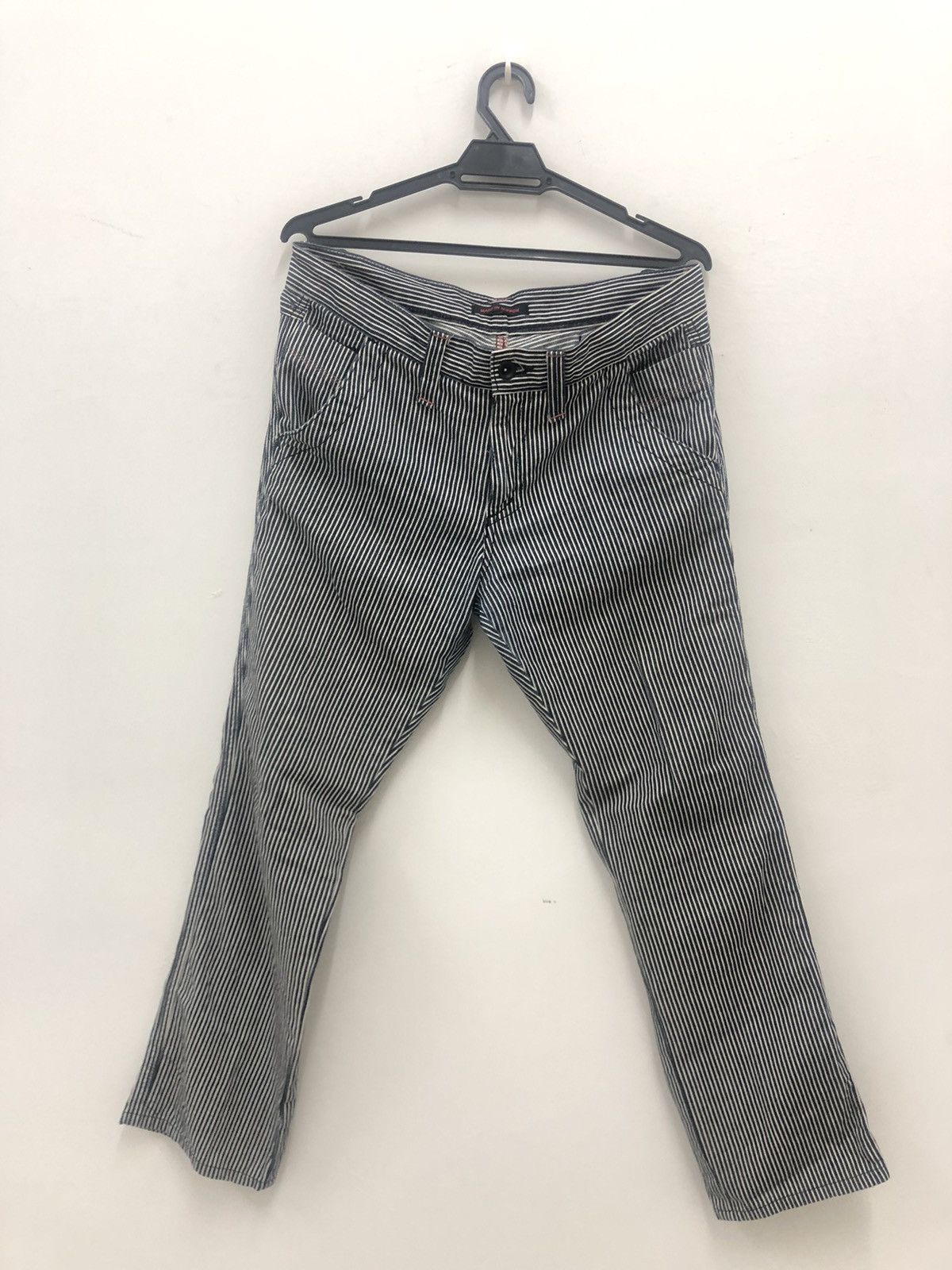 If Six Was Nine Rare Vintage ET BOITE Japan Buckle Back Striped Hickory Size US 34 / EU 50 - 3 Thumbnail