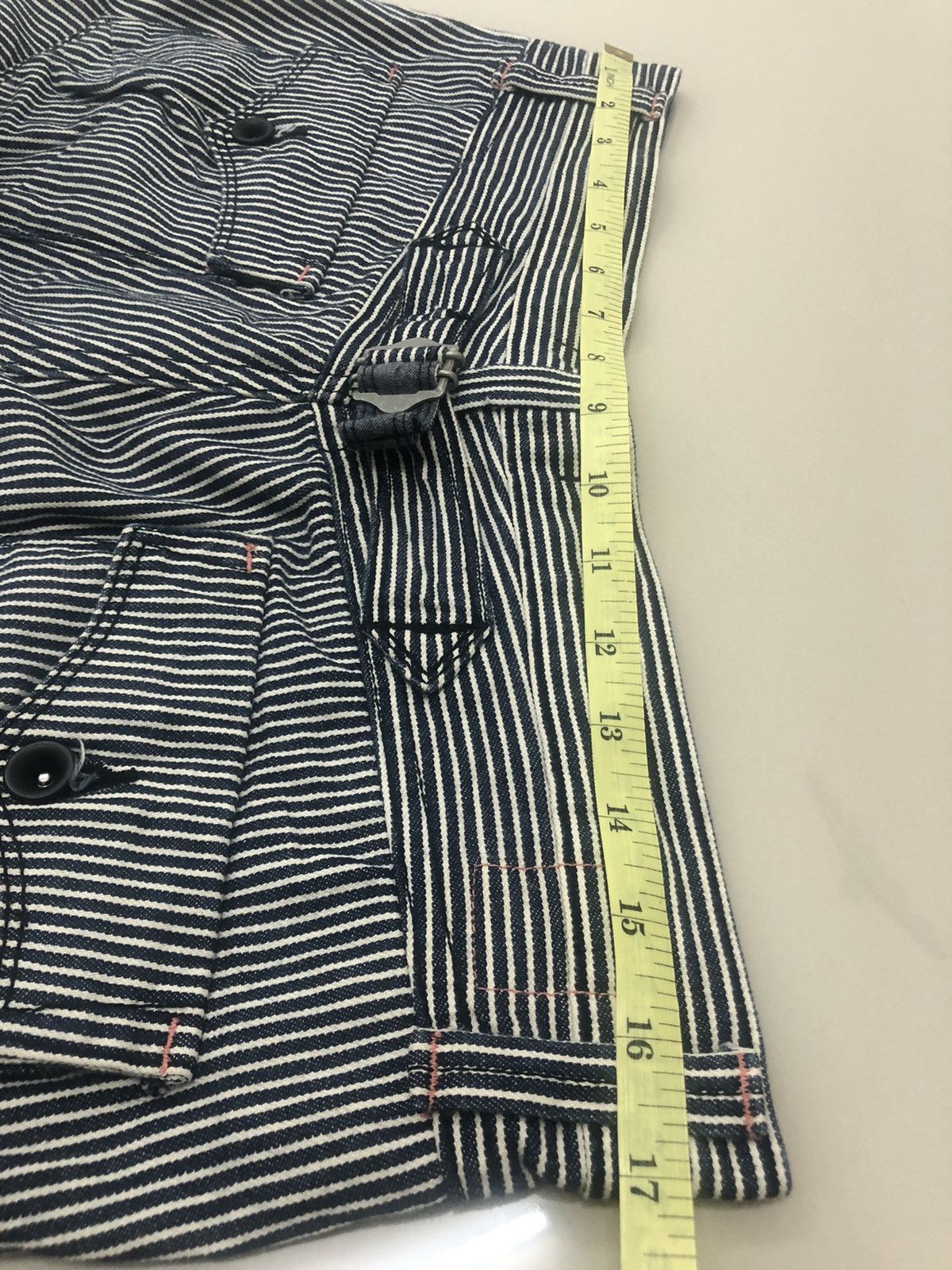 If Six Was Nine Rare Vintage ET BOITE Japan Buckle Back Striped Hickory Size US 34 / EU 50 - 9 Thumbnail