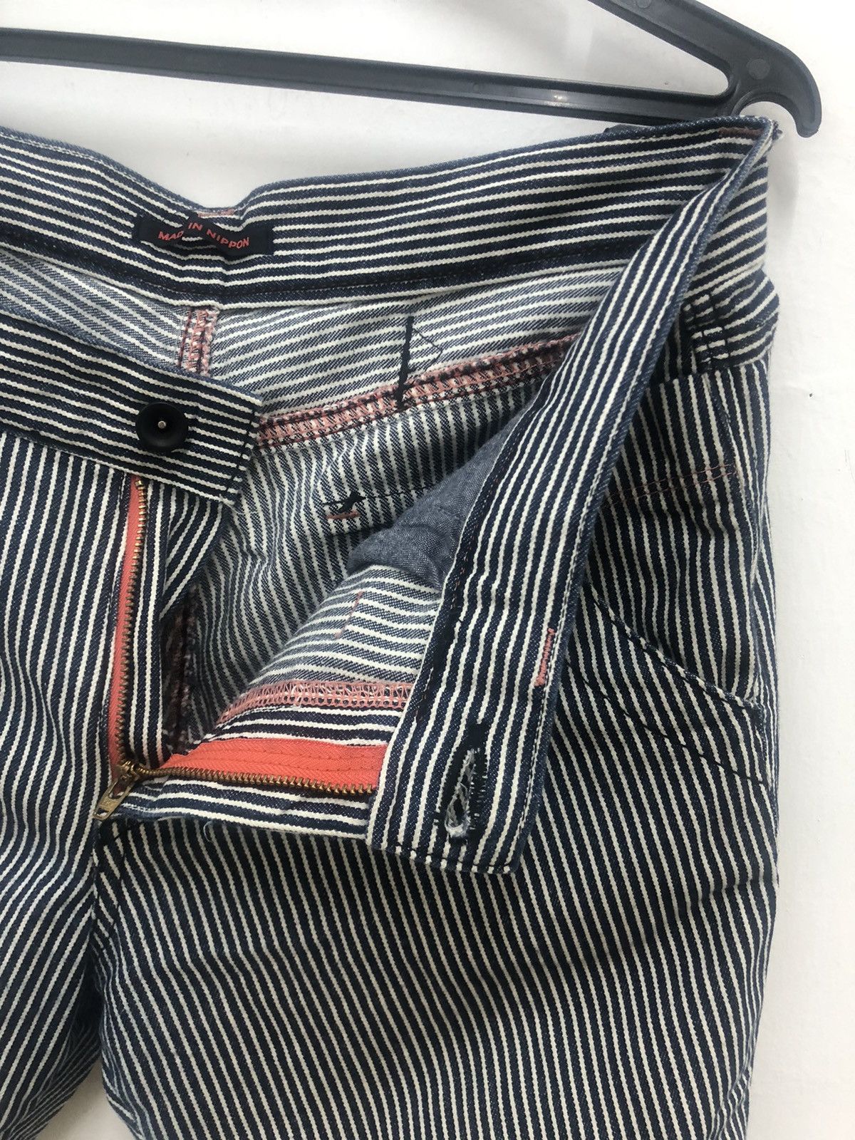 If Six Was Nine Rare Vintage ET BOITE Japan Buckle Back Striped Hickory Size US 34 / EU 50 - 8 Thumbnail