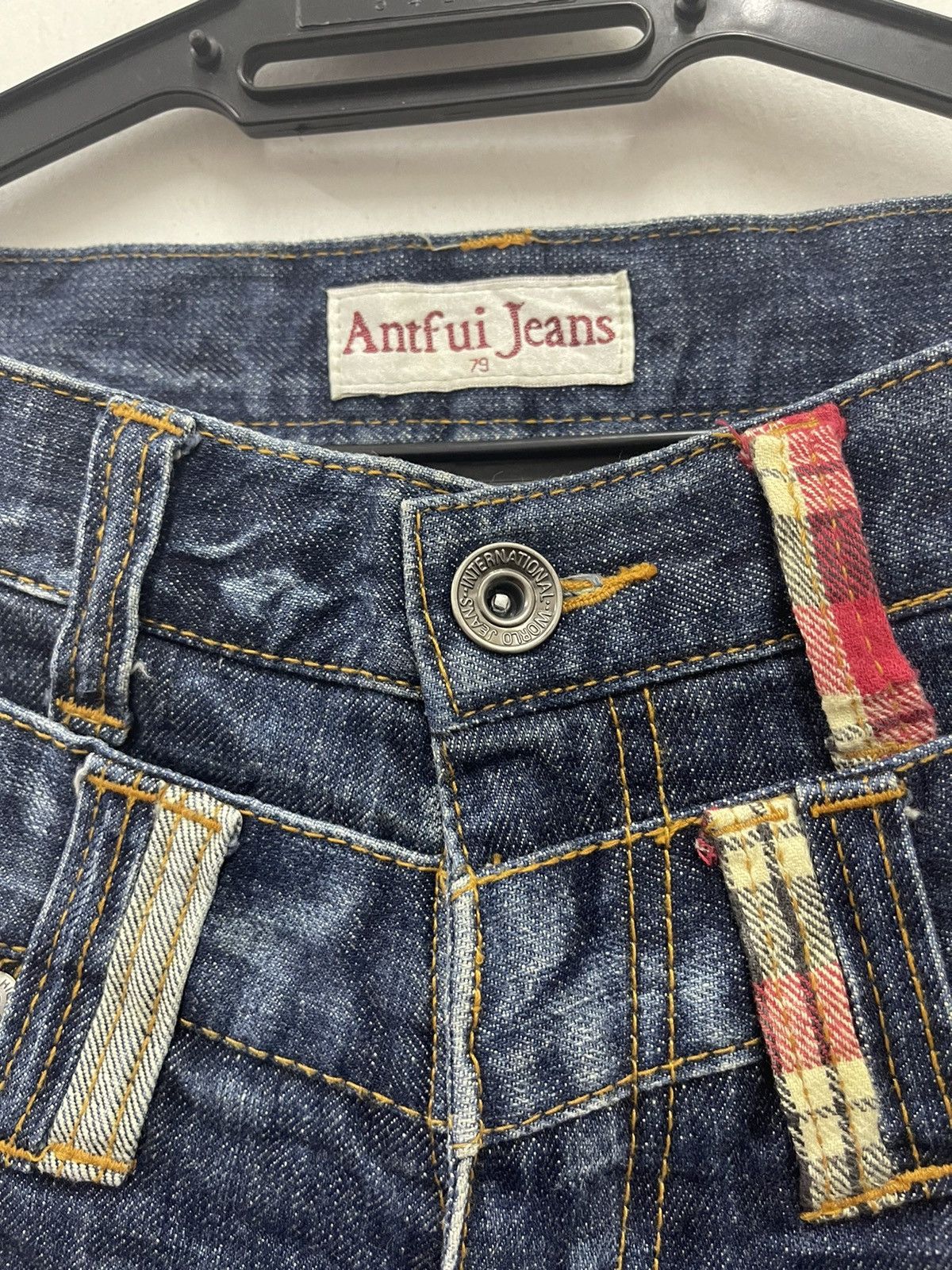 Japanese Brand Rare ANTFUI JEANS Double Waist Paint Splatter Distressed Size US 30 / EU 46 - 5 Thumbnail