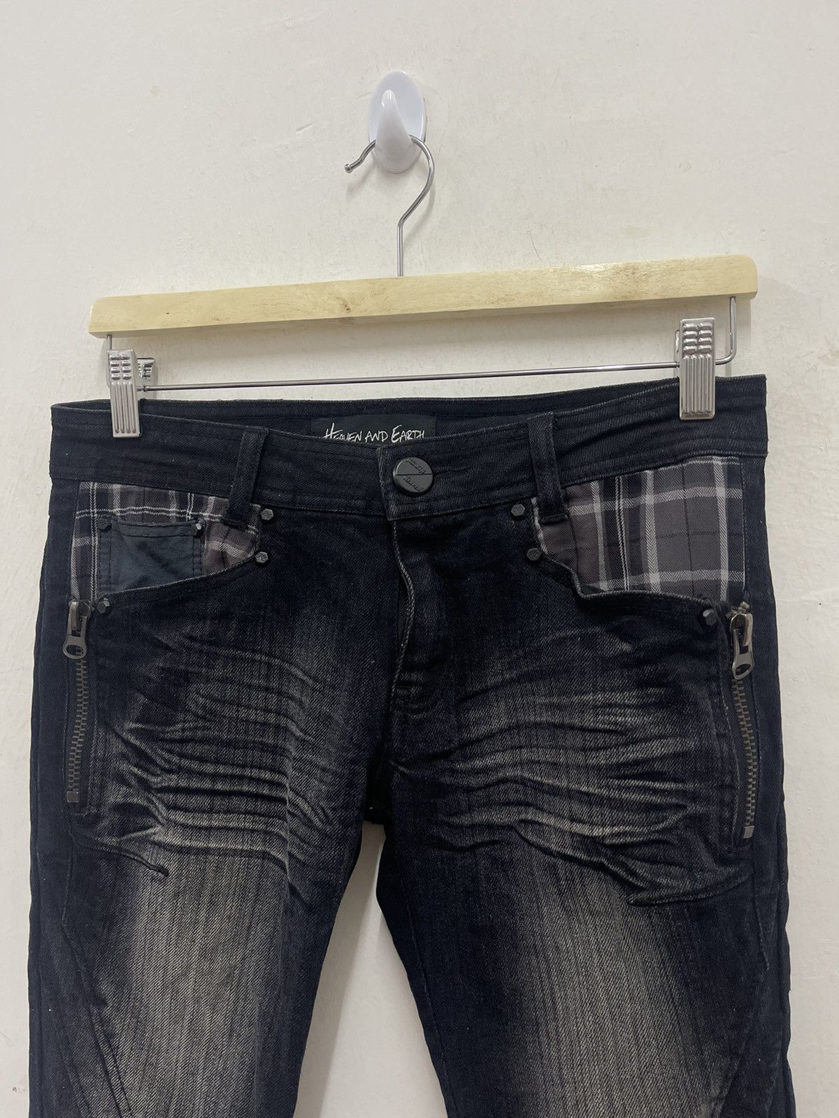 Japanese Brand Rare Vintage HEAVEN AND EARTH Thrashed LGB Hysteric Style Size US 29 - 3 Thumbnail