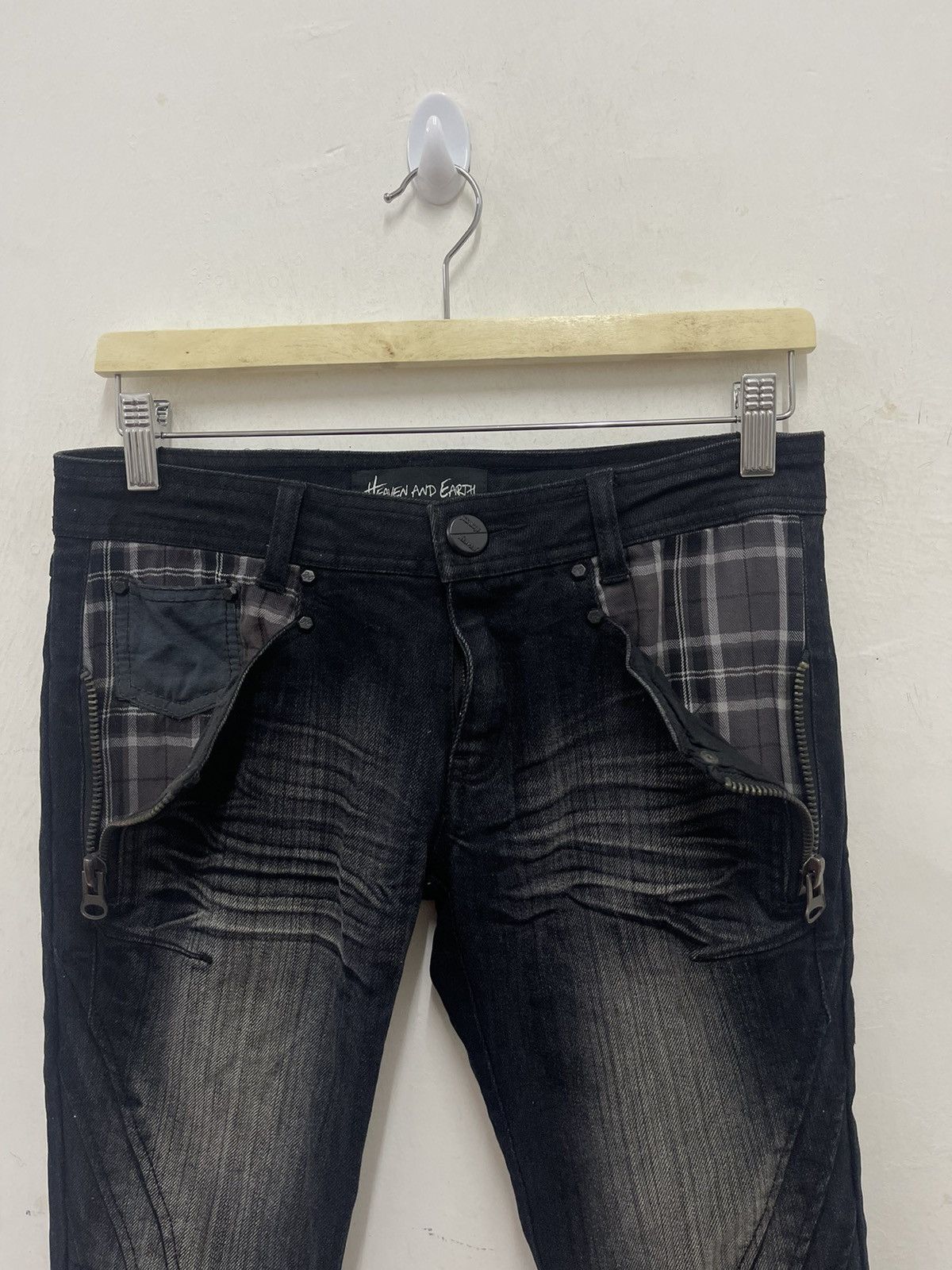 Japanese Brand Rare Vintage HEAVEN AND EARTH Thrashed LGB Hysteric Style Size US 29 - 4 Thumbnail