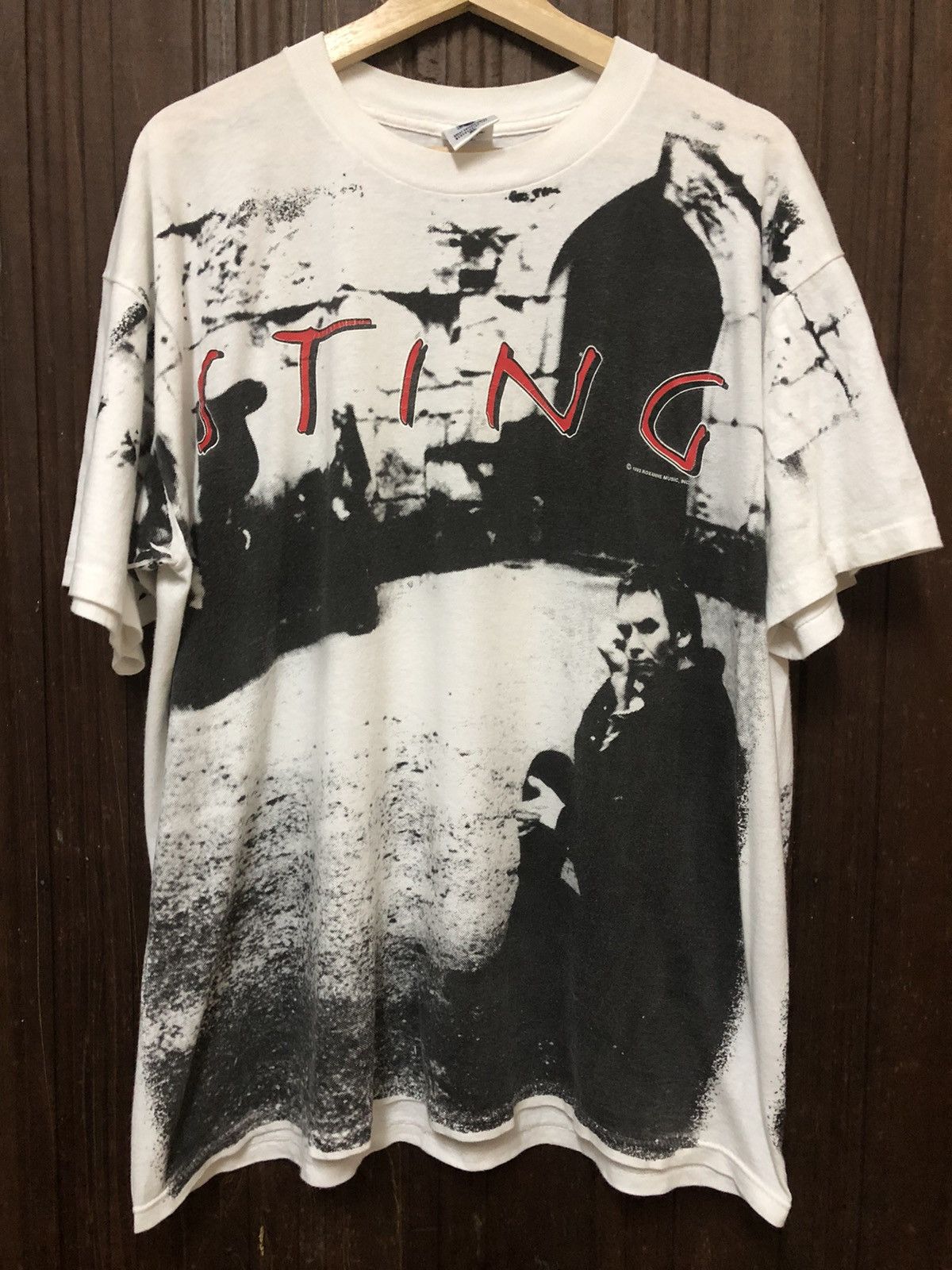 Band Tees × Vintage Vintage 90s Sting Fullprint Tour Tee Size US XL / EU 56 / 4 - 1 Thumbnail