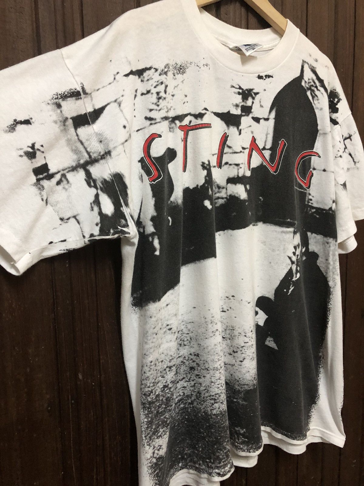 Band Tees × Vintage Vintage 90s Sting Fullprint Tour Tee Size US XL / EU 56 / 4 - 6 Thumbnail