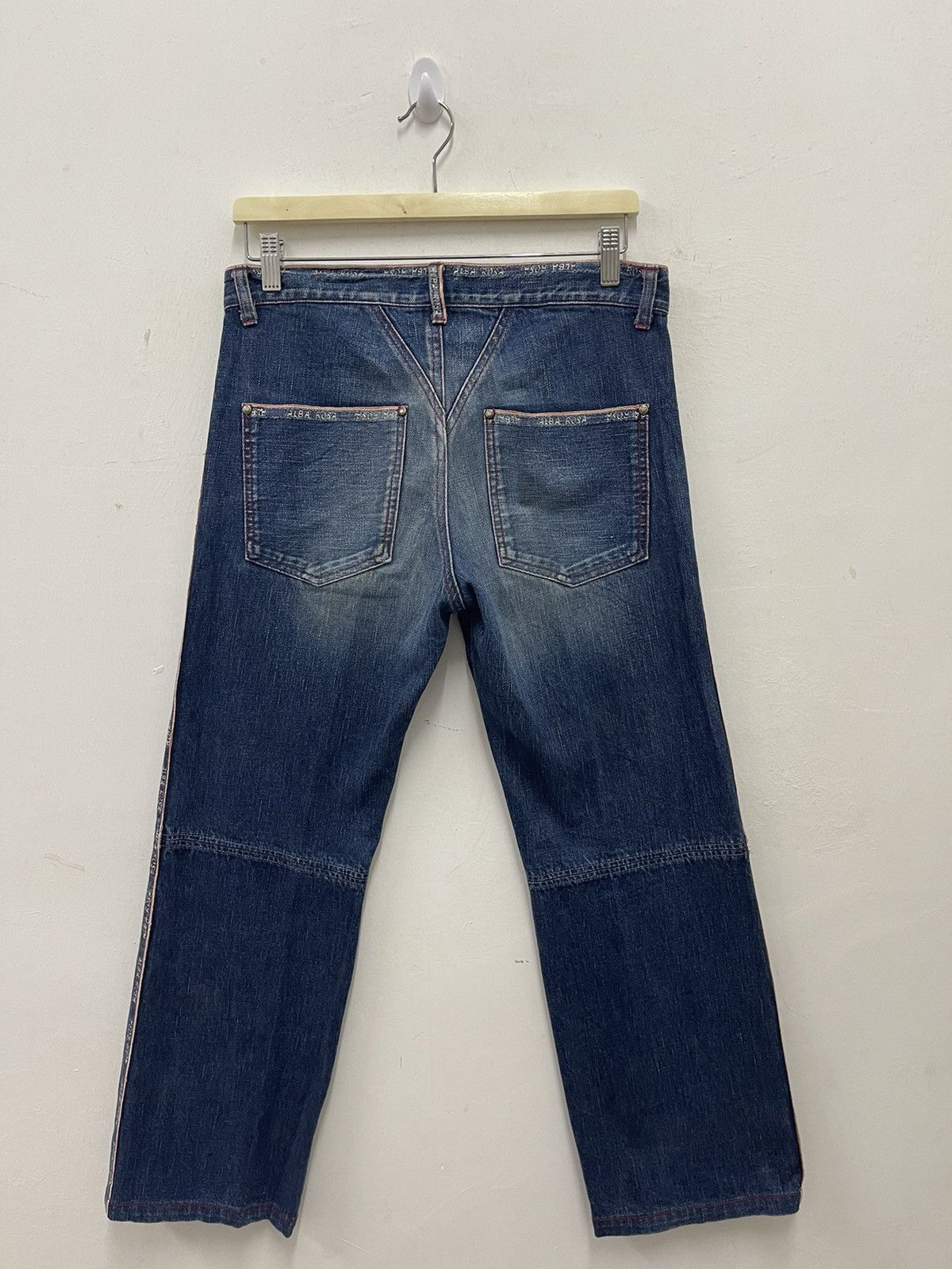 Japanese Brand Rare Vintage ALBA ROSA Spell Out Selvedge Japan Denim Jeans Size US 31 - 7 Thumbnail
