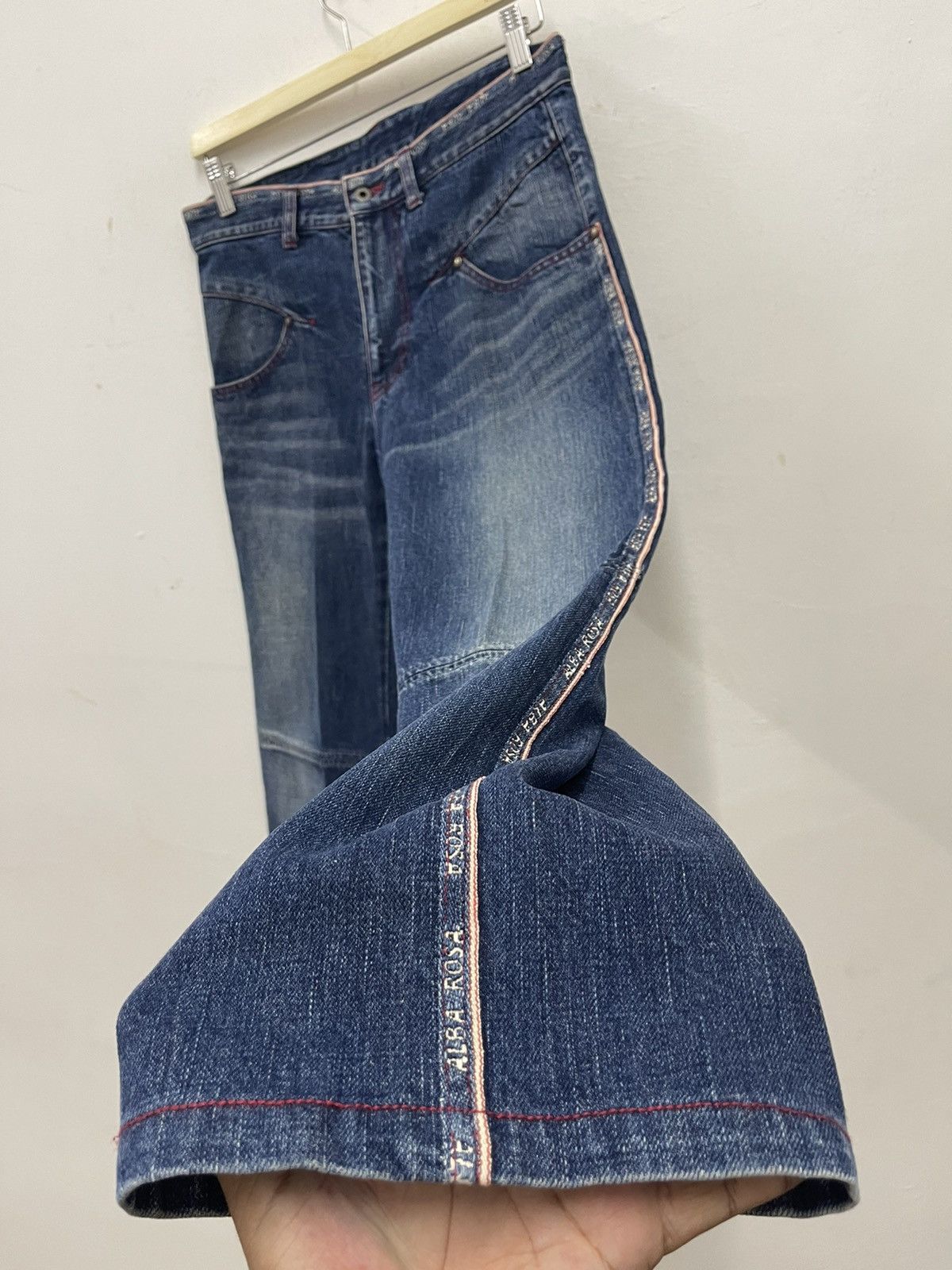 Japanese Brand Rare Vintage ALBA ROSA Spell Out Selvedge Japan Denim Jeans Size US 31 - 2 Thumbnail