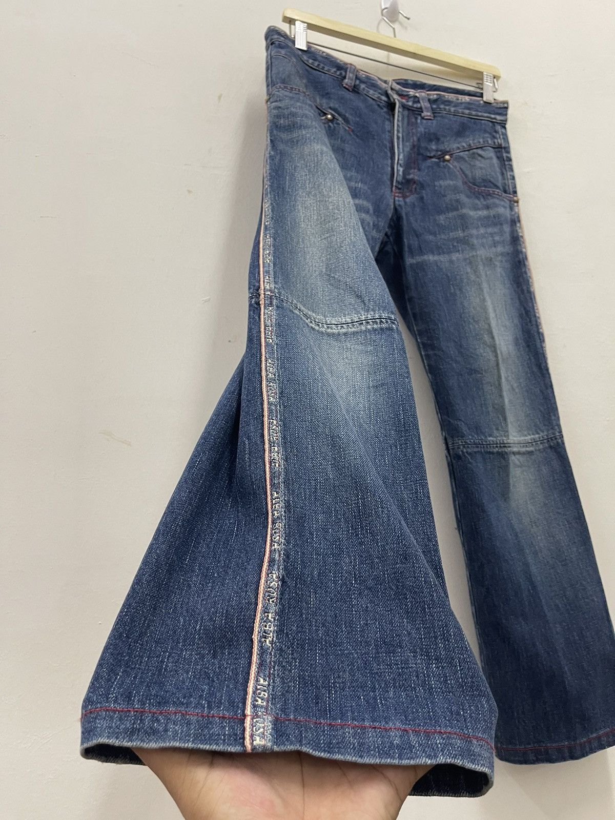 Japanese Brand Rare Vintage ALBA ROSA Spell Out Selvedge Japan Denim Jeans Size US 31 - 3 Thumbnail