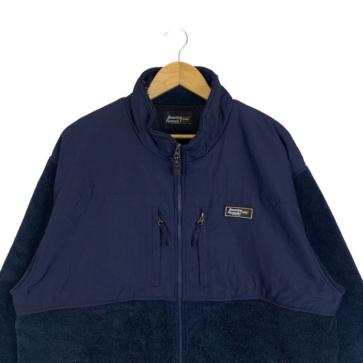 Vintage BENETTON Formula 1 Racing Team Fleece Zipper Sweater Jacket Size US M / EU 48-50 / 2 - 5 Thumbnail