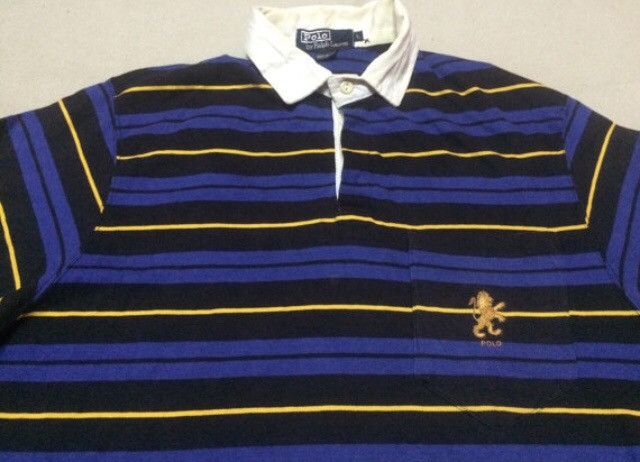 Polo Ralph Lauren Rare 90s Vintage Polo Ralph Lauren Striped Polo Shirt Size US L / EU 52-54 / 3 - 2 Thumbnail