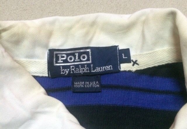 Polo Ralph Lauren Rare 90s Vintage Polo Ralph Lauren Striped Polo Shirt Size US L / EU 52-54 / 3 - 3 Thumbnail