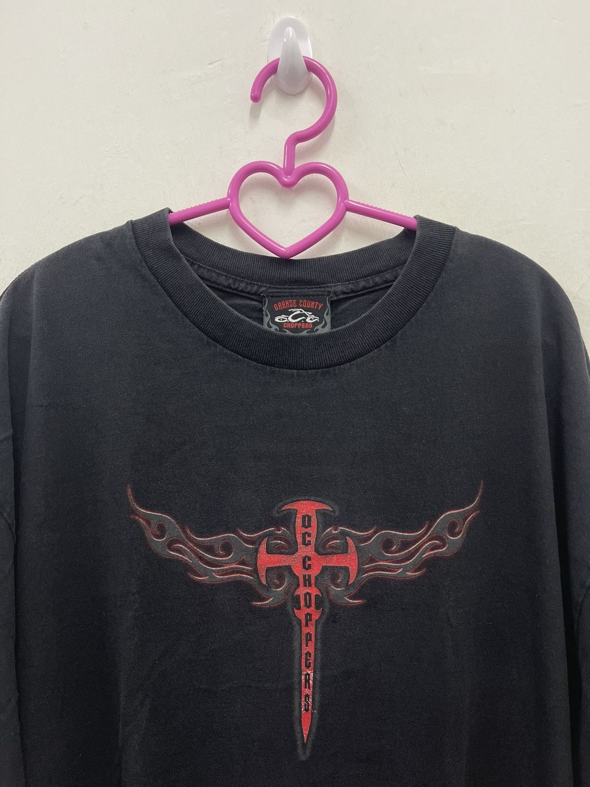 Harley Davidson Rare Vintage ORANGE COUNTY OC CHOPPERS Shirt Size US XL / EU 56 / 4 - 3 Thumbnail