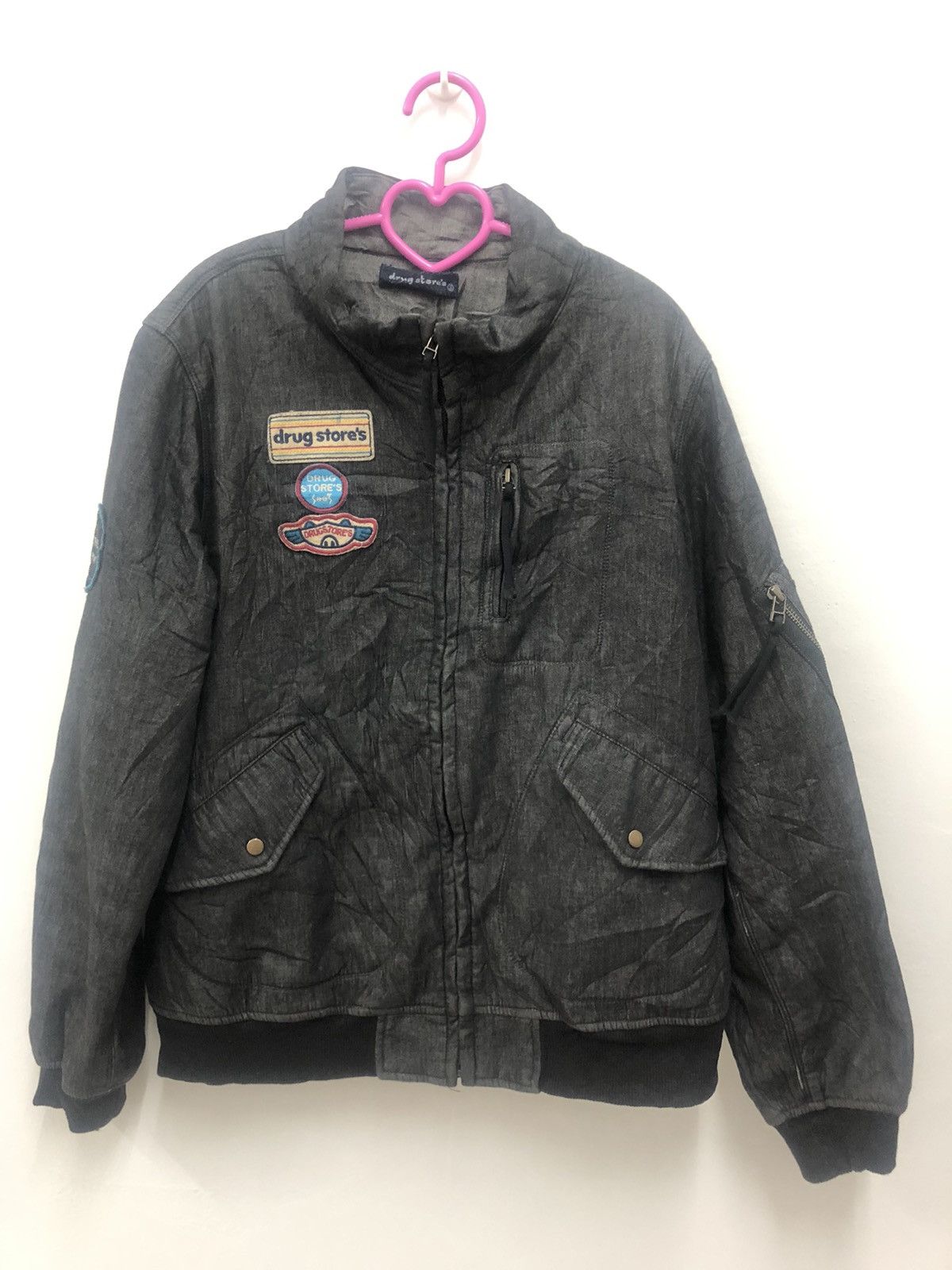 If Six Was Nine Rare Vintage DRUG STORE’S Patch Bomber Jacket Size US L / EU 52-54 / 3 - 1 Thumbnail