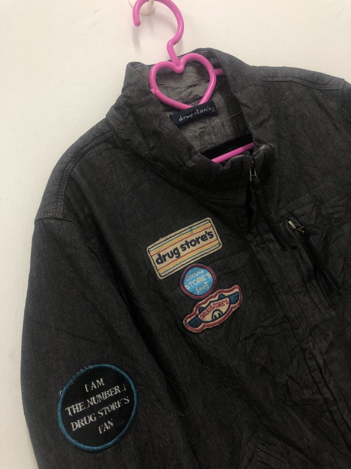 If Six Was Nine Rare Vintage DRUG STORE’S Patch Bomber Jacket Size US L / EU 52-54 / 3 - 3 Thumbnail
