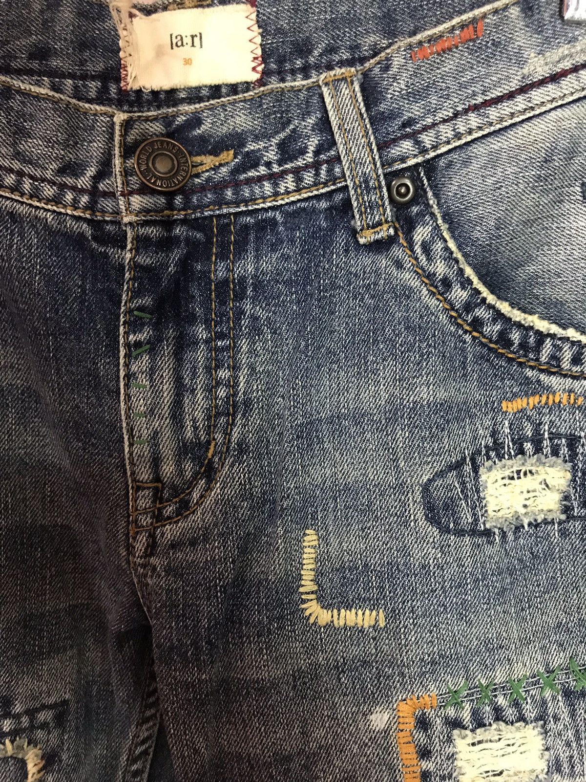 Designer Japanese A’r Flare Recontructed Patchwork Flared Denim Size US 32 / EU 48 - 7 Thumbnail