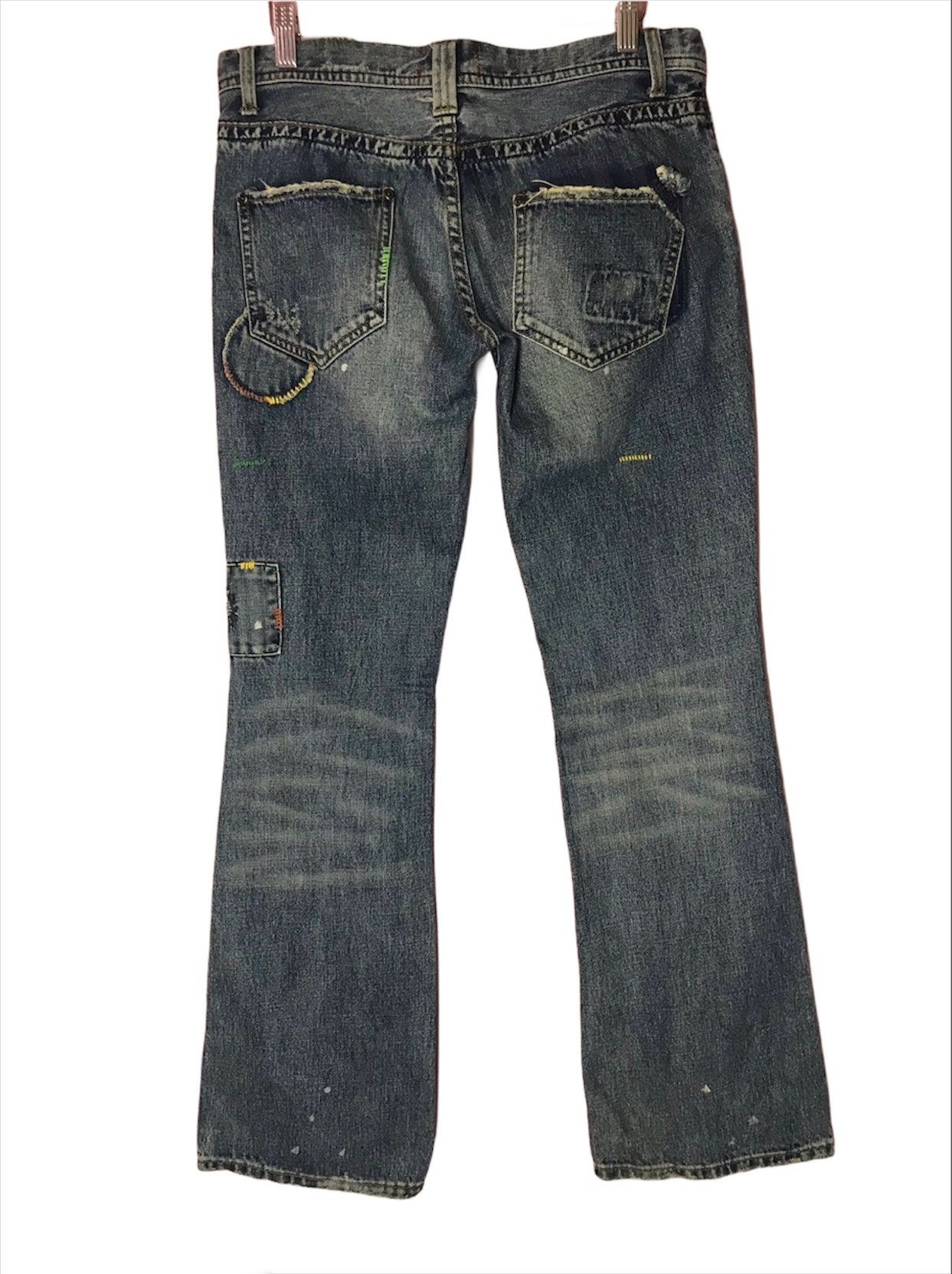 Designer Japanese A’r Flare Recontructed Patchwork Flared Denim Size US 32 / EU 48 - 5 Thumbnail