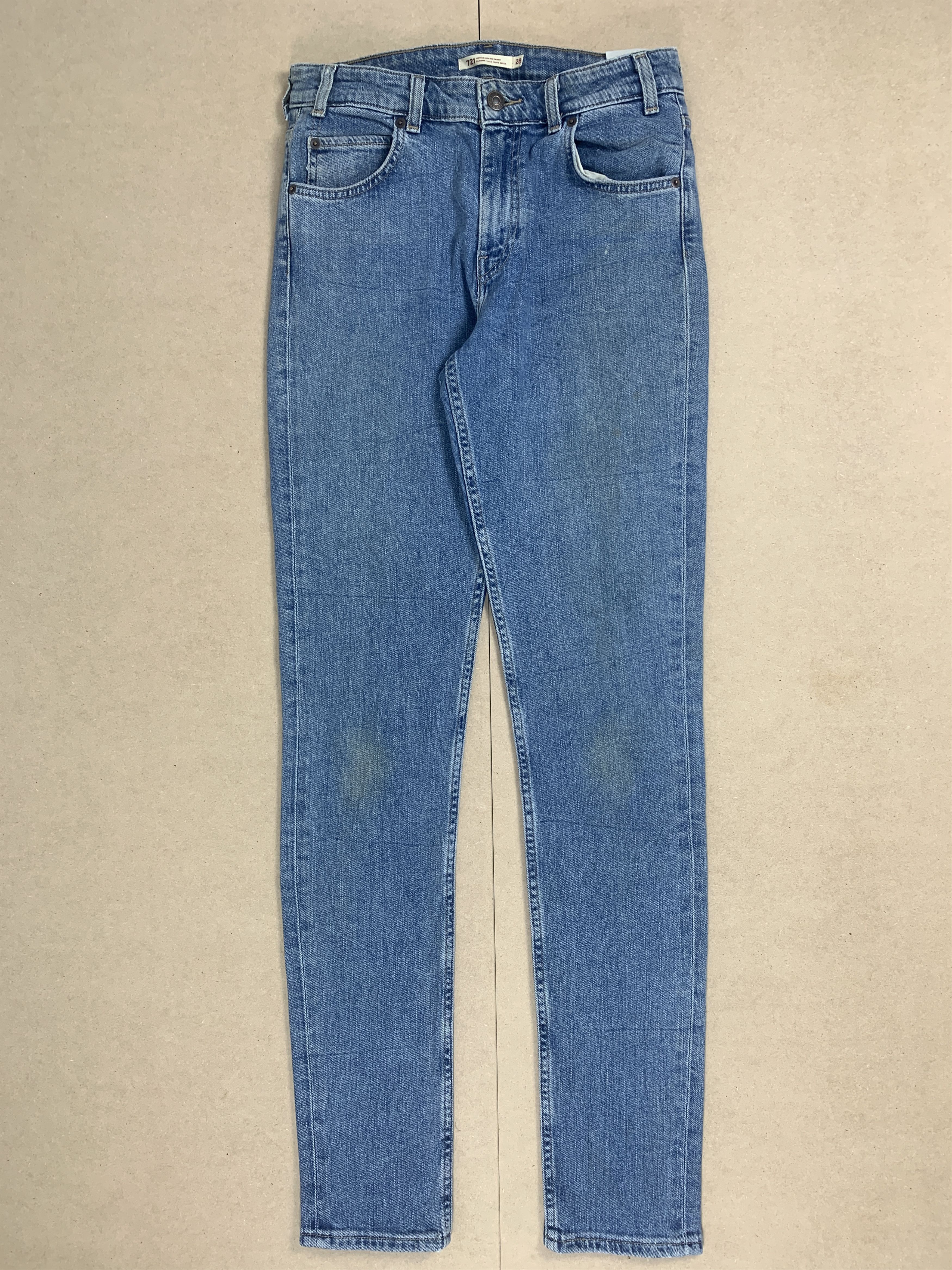 Levi's Vintage LEVIS 721 Orange Tab High Rise Skinny Jeans Size 30" / US 8 / IT 44 - 2 Thumbnail