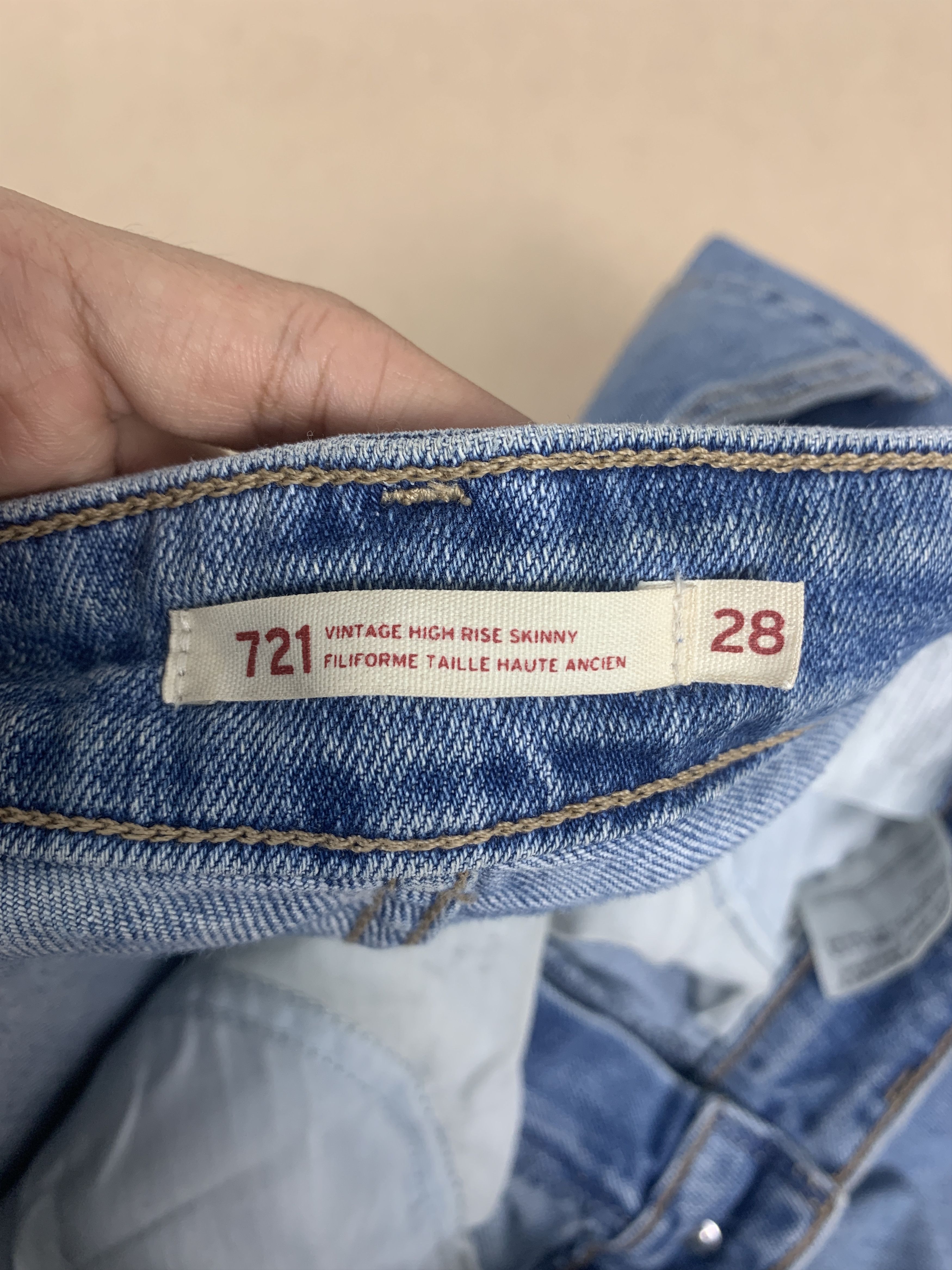 Levi's Vintage LEVIS 721 Orange Tab High Rise Skinny Jeans Size 30" / US 8 / IT 44 - 19 Thumbnail