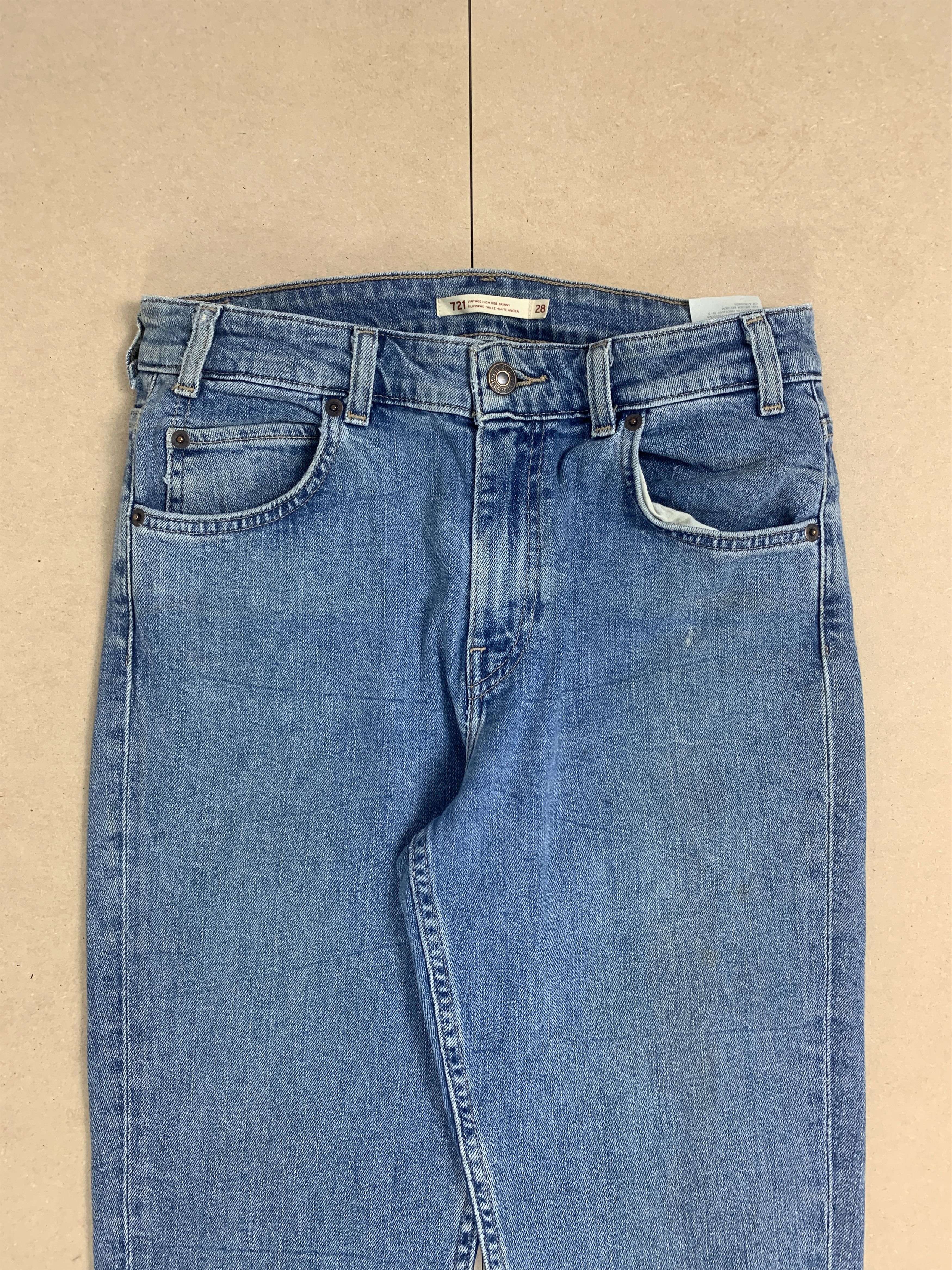 Levi's Vintage LEVIS 721 Orange Tab High Rise Skinny Jeans Size 30" / US 8 / IT 44 - 3 Thumbnail