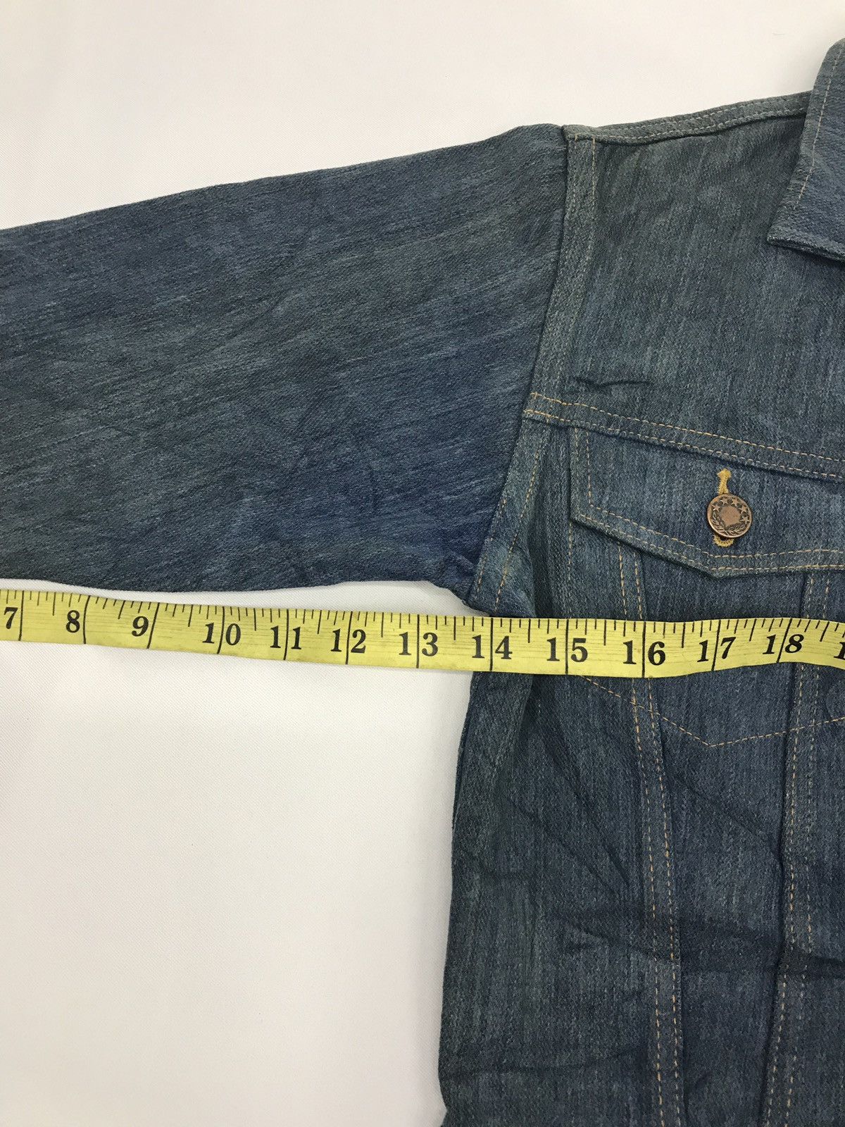 Vintage L.Human Denim Selvedge Jacket Trucker Western Clothing Size XS / US 0-2 / IT 36-38 - 9 Thumbnail
