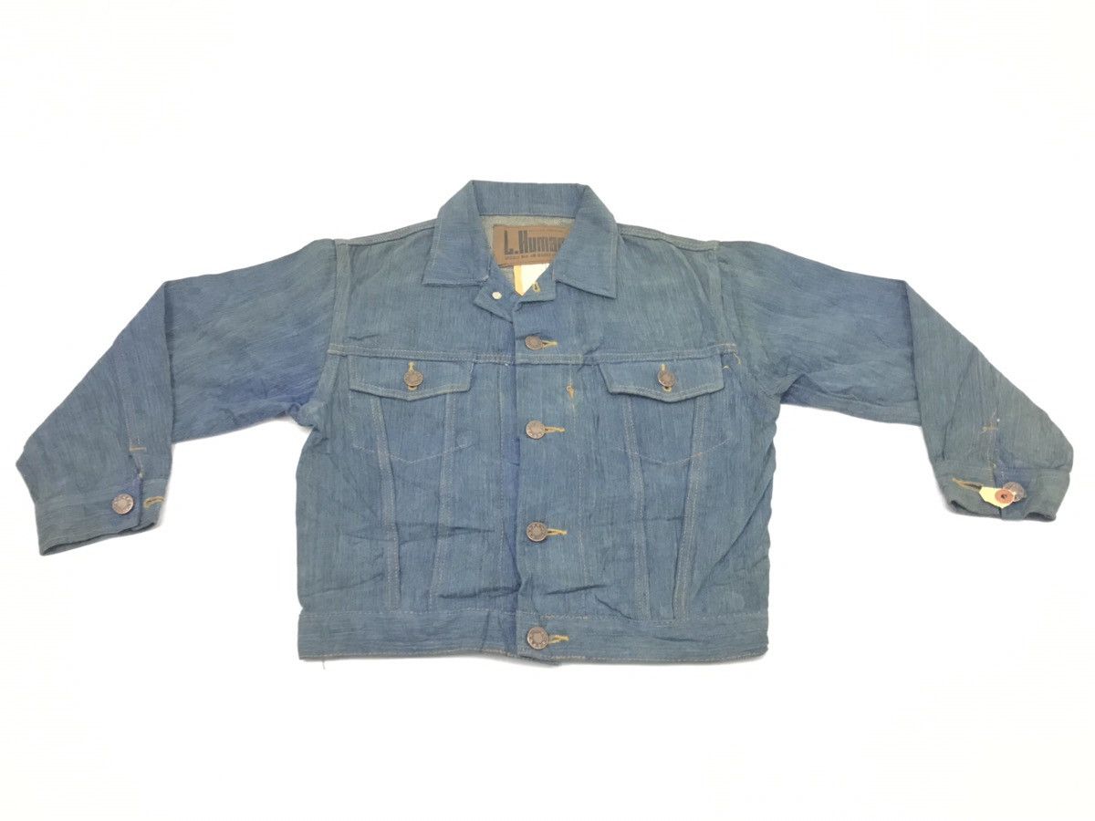 Vintage L.Human Denim Selvedge Jacket Trucker Western Clothing Size XS / US 0-2 / IT 36-38 - 1 Thumbnail