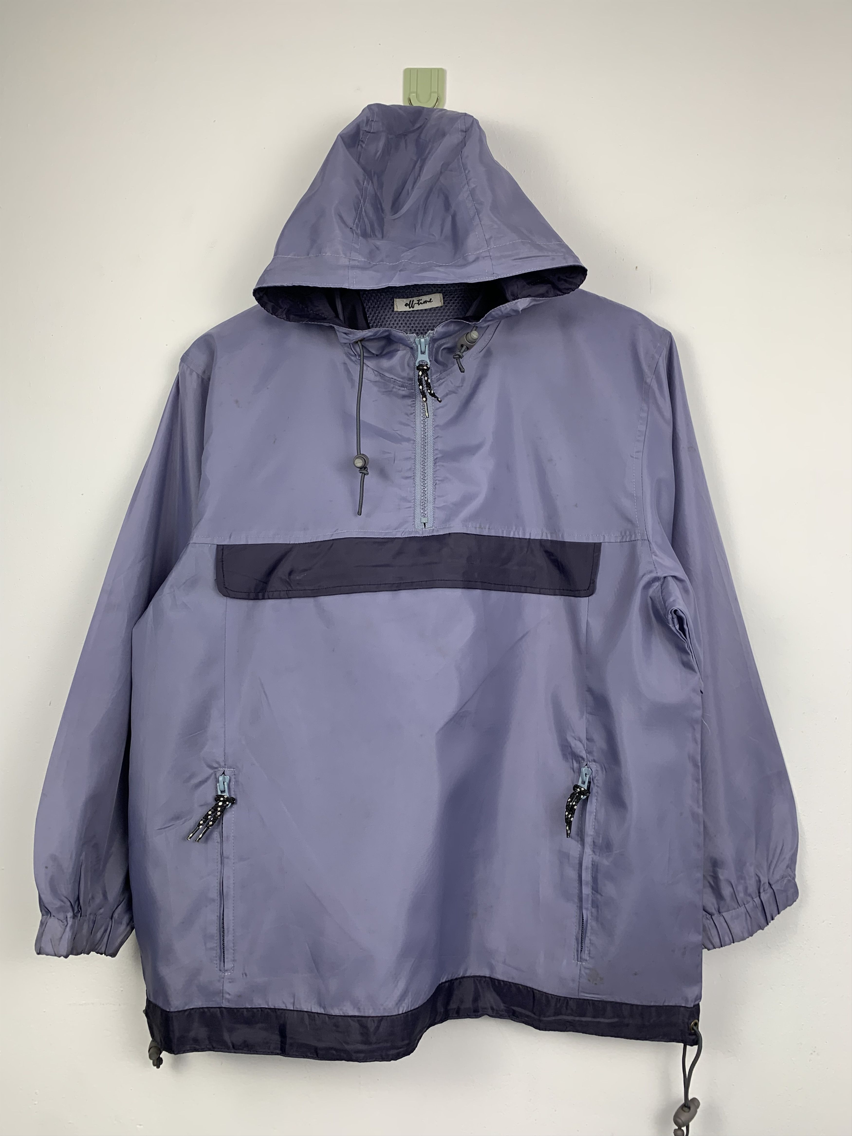image of Vintage Half Zip Hoodie Jacket in Purple, Men's (Size Small)