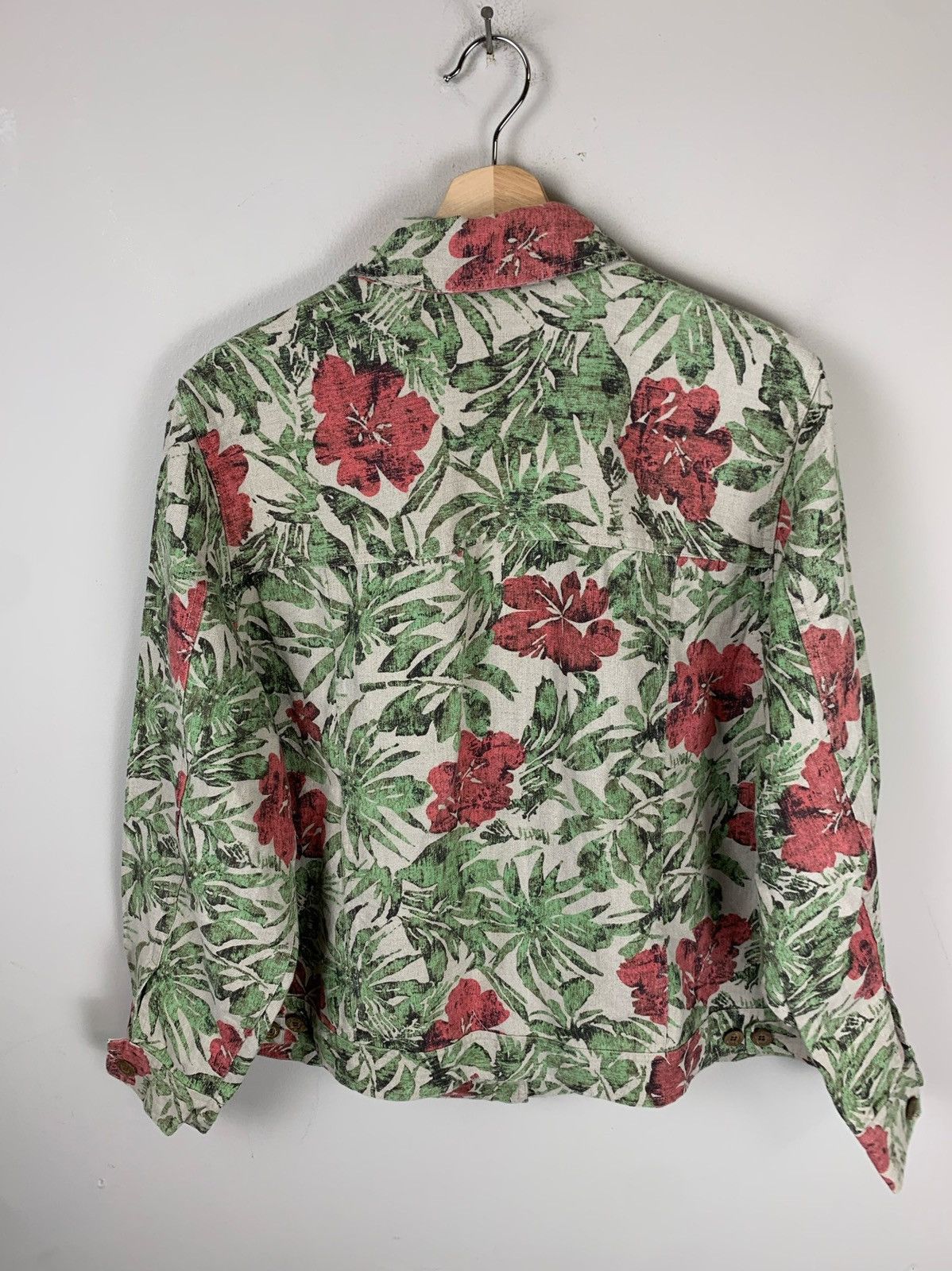 Vintage Vintages Faded Jungle Linen Jacket Size US XL / EU 56 / 4 - 3 Thumbnail