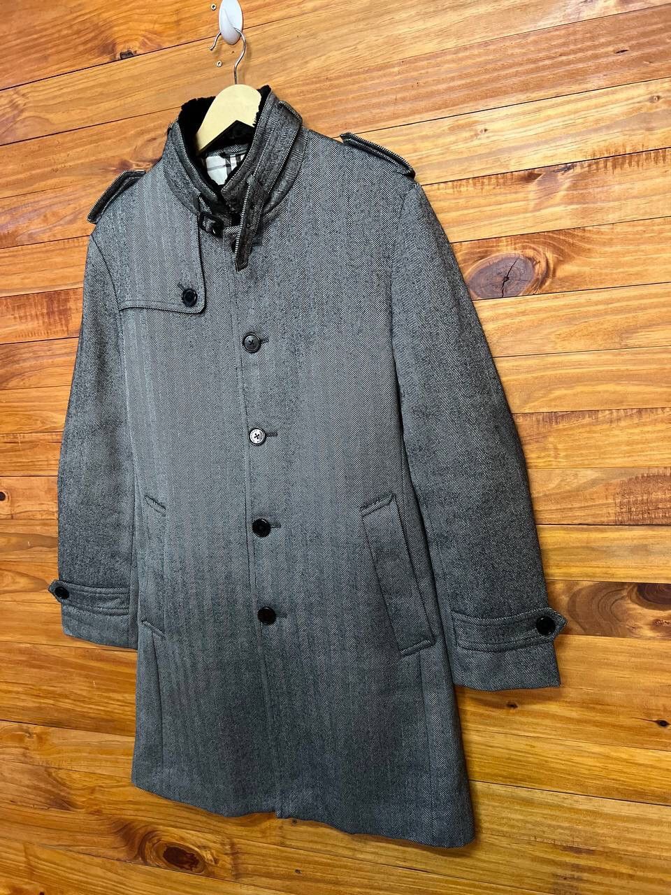 Burberry BURBERRY TRENCH COAT FISHBONE FOR WOMEN Size L / US 10 / IT 46 - 3 Thumbnail