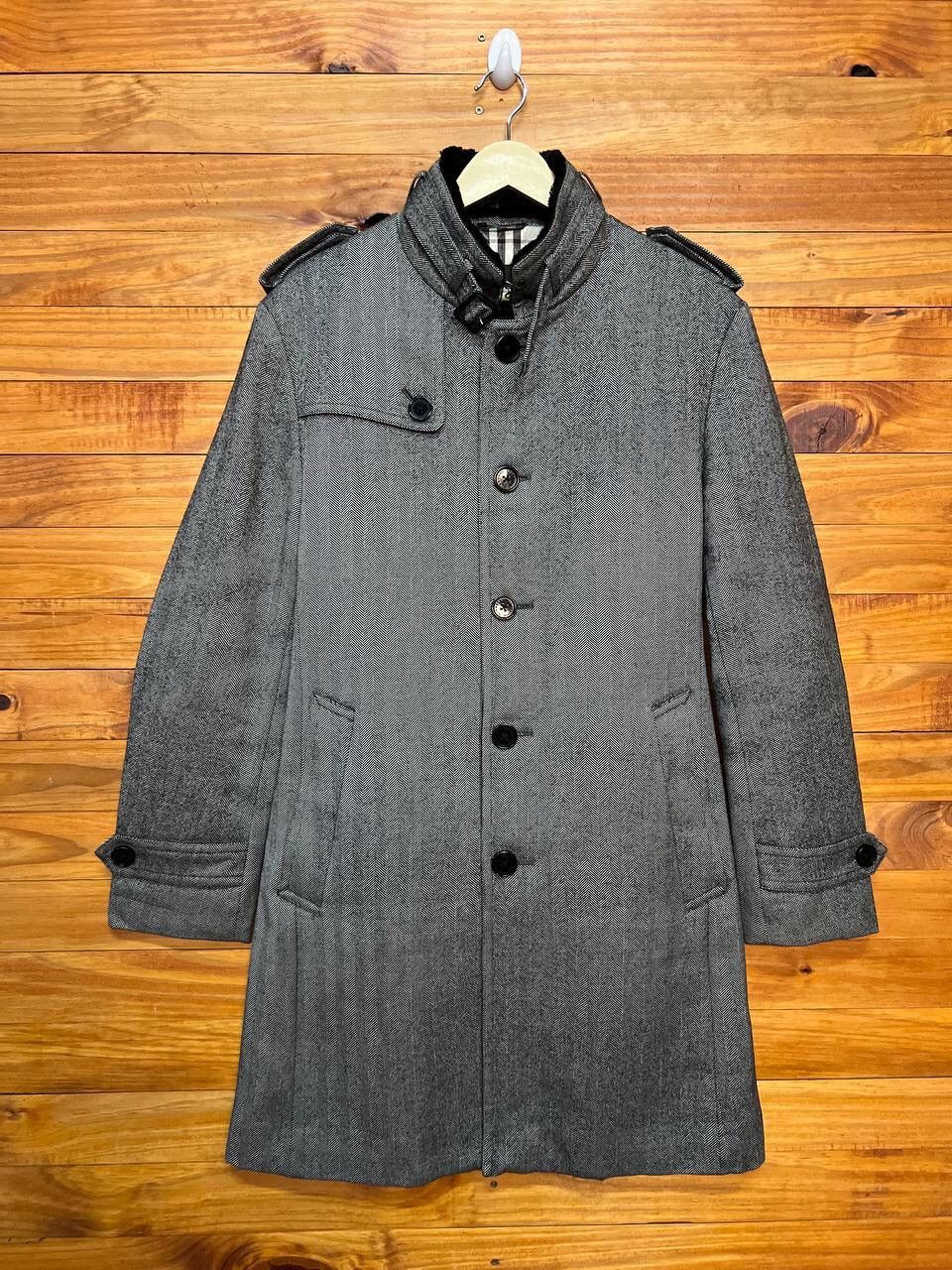 Burberry BURBERRY TRENCH COAT FISHBONE FOR WOMEN Size L / US 10 / IT 46 - 1 Thumbnail