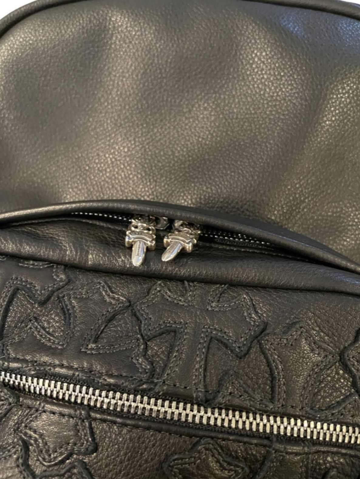 Seventh Grade Leather Cross Patch Backpack