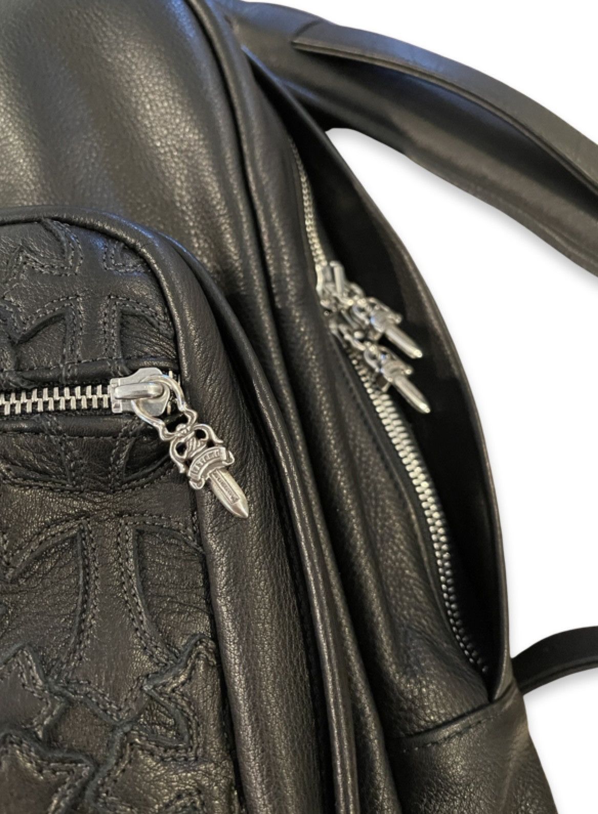 Seventh Grade Leather Cross Patch Backpack