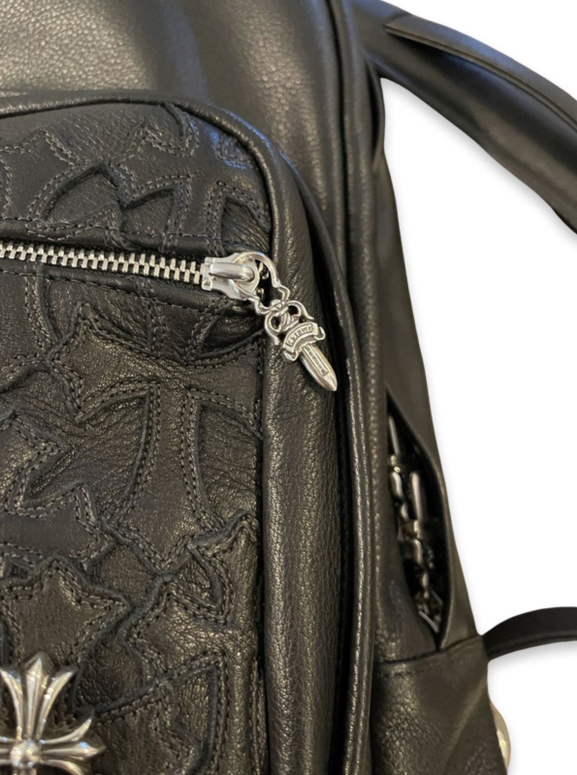 Seventh Grade Leather Cross Patch Backpack