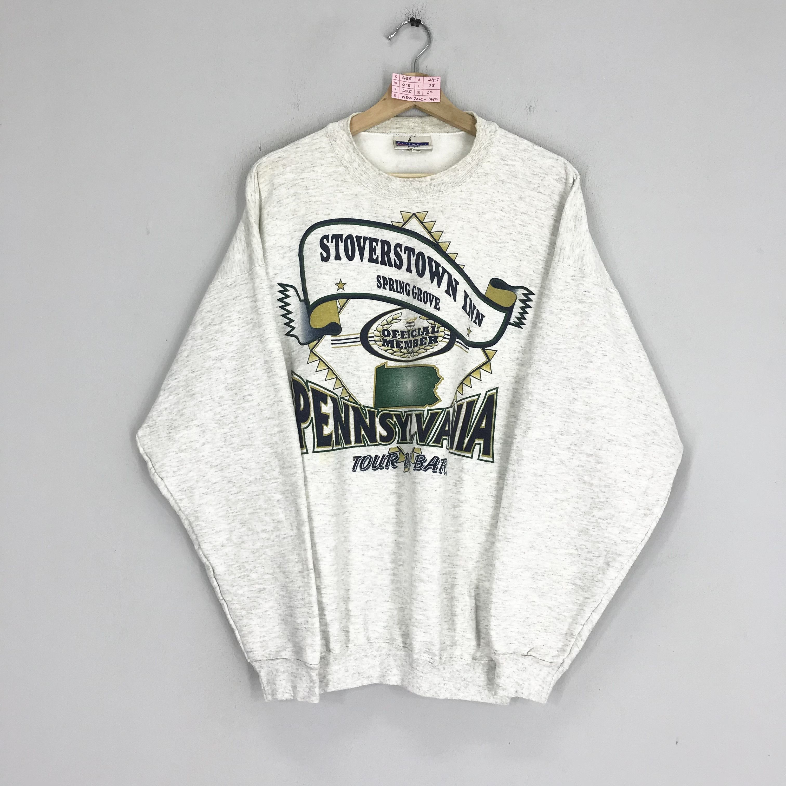 Hanes Vintage 90's Pennsylvania Stoverstown Big Logo Sweatshirts Size US XL / EU 56 / 4 - 1 Thumbnail