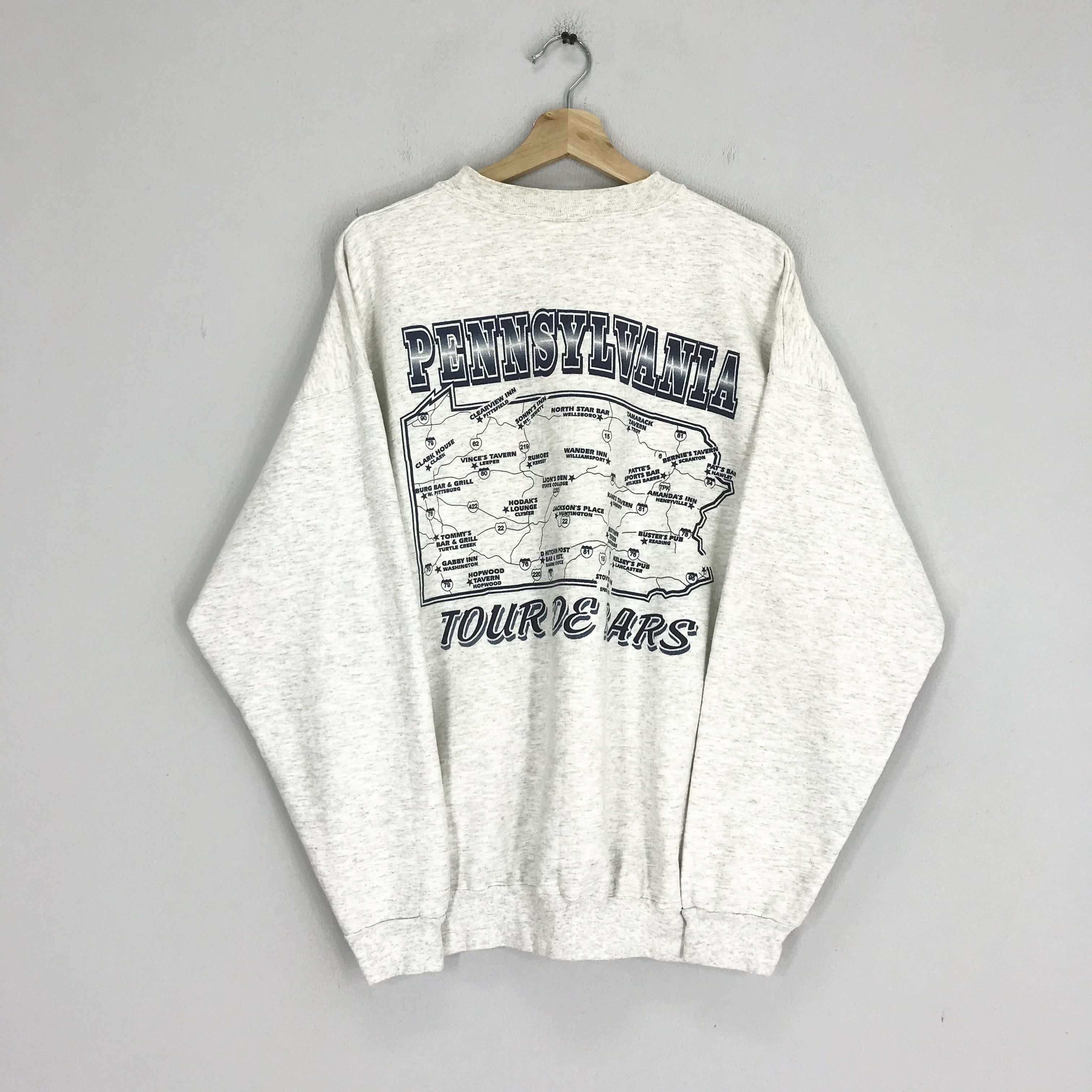 Hanes Vintage 90's Pennsylvania Stoverstown Big Logo Sweatshirts Size US XL / EU 56 / 4 - 2 Thumbnail