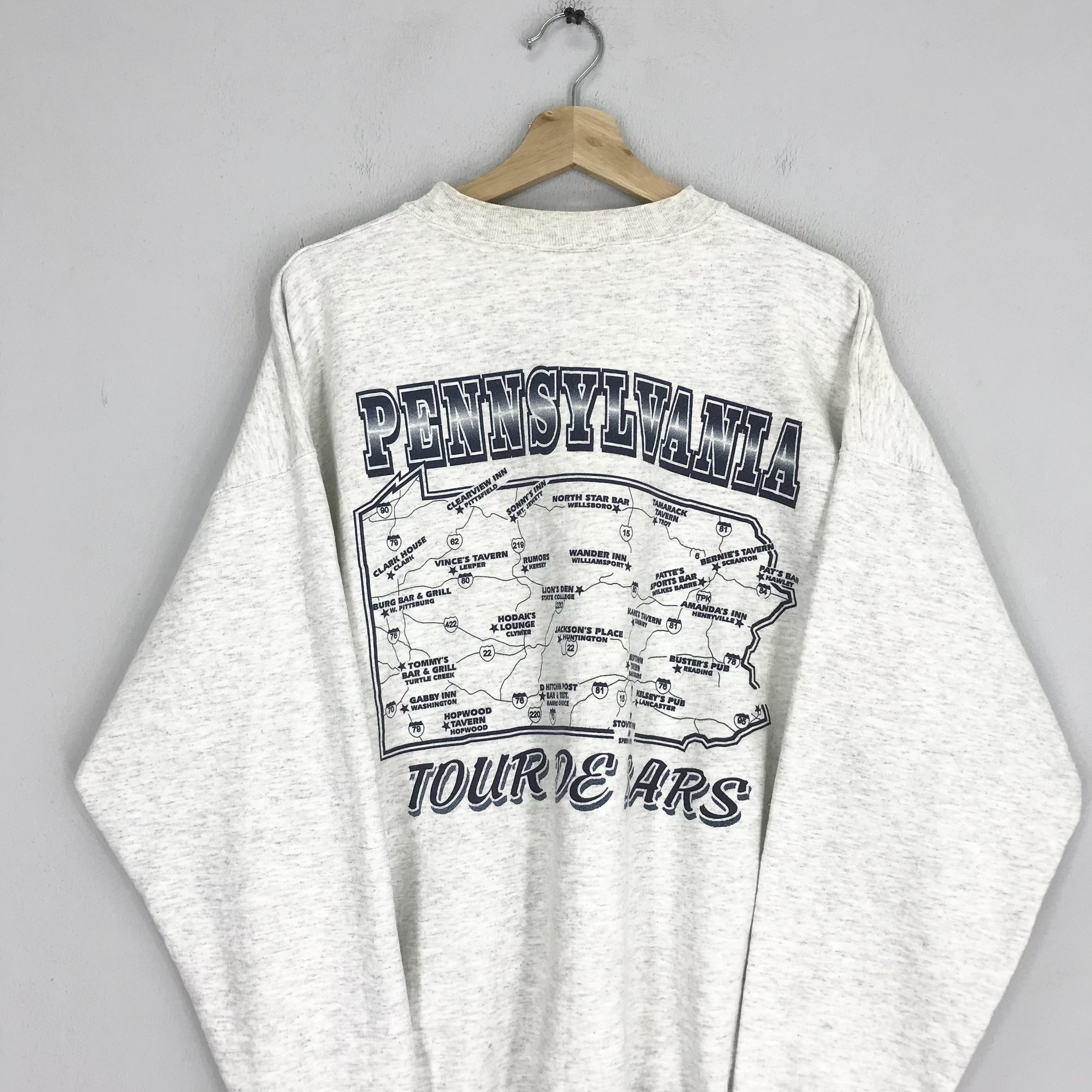 Hanes Vintage 90's Pennsylvania Stoverstown Big Logo Sweatshirts Size US XL / EU 56 / 4 - 4 Thumbnail
