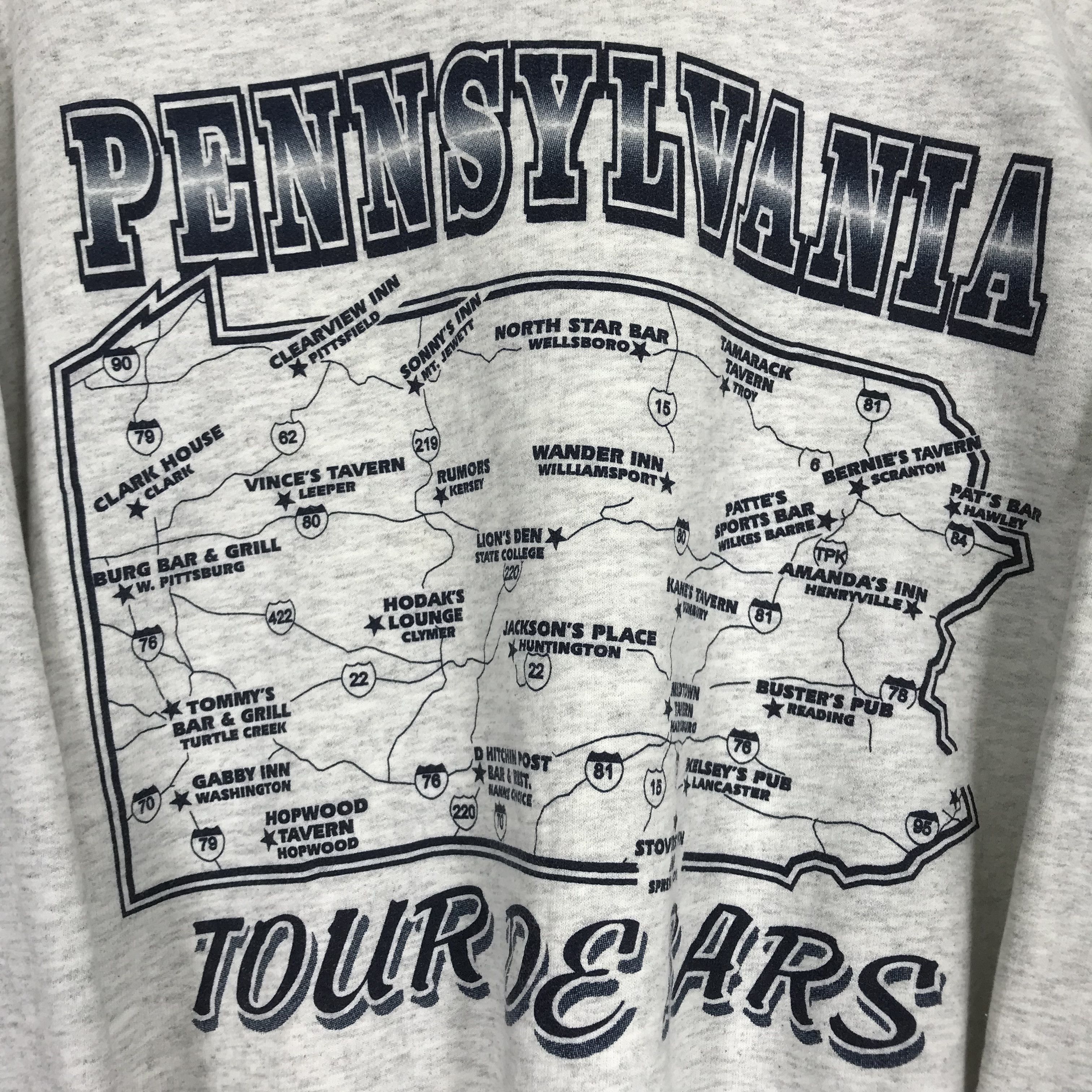 Hanes Vintage 90's Pennsylvania Stoverstown Big Logo Sweatshirts Size US XL / EU 56 / 4 - 9 Thumbnail