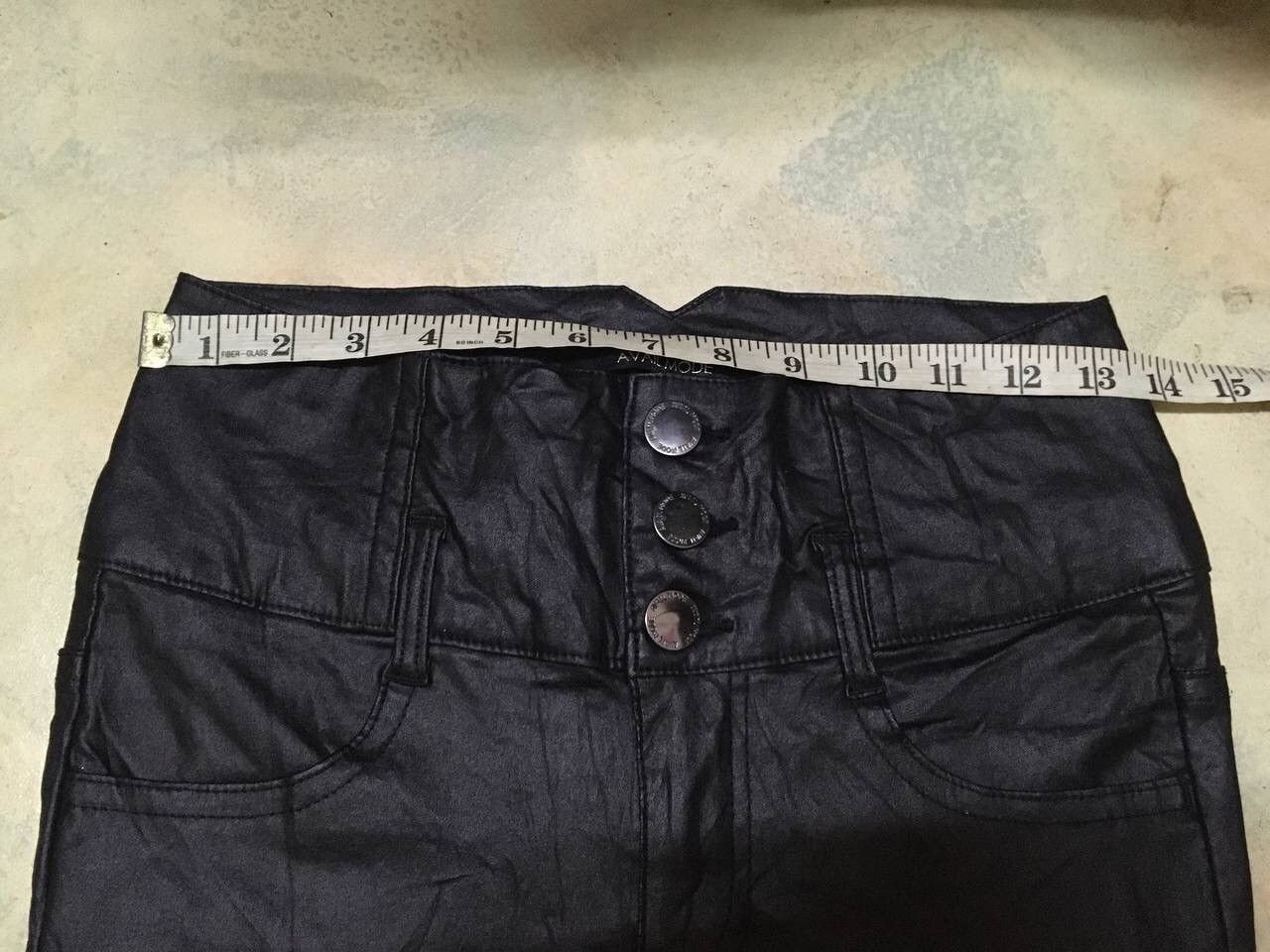 Japanese Brand Black Leather Pants Seditionaries Style Size US 27 - 8 Thumbnail