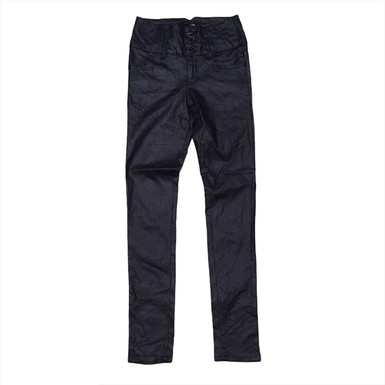 Japanese Brand Black Leather Pants Seditionaries Style Size US 27 - 1 Thumbnail