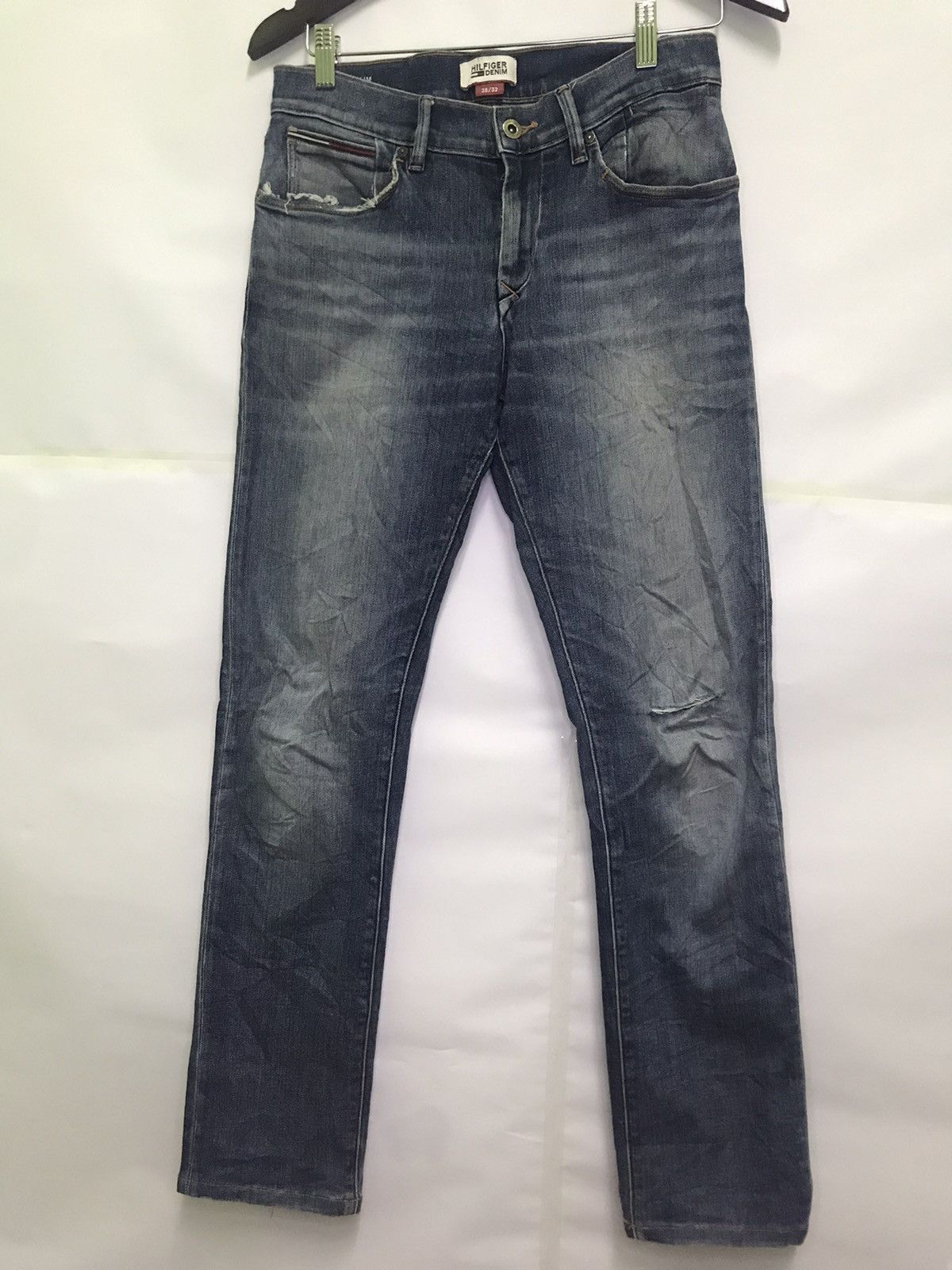 Tommy Hilfiger Vintage Slim Fit Distressed Blue Jeans Men’s Casual Denim Size US 30 / EU 46 - 1 Thumbnail