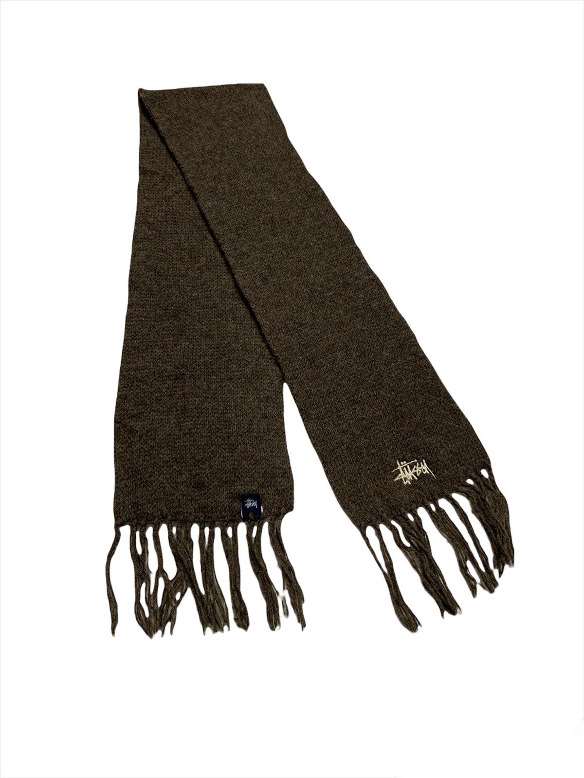 Other × Stussy Vintage Stussy Wool Blend Brown Mufler Size ONE SIZE - 2 Thumbnail